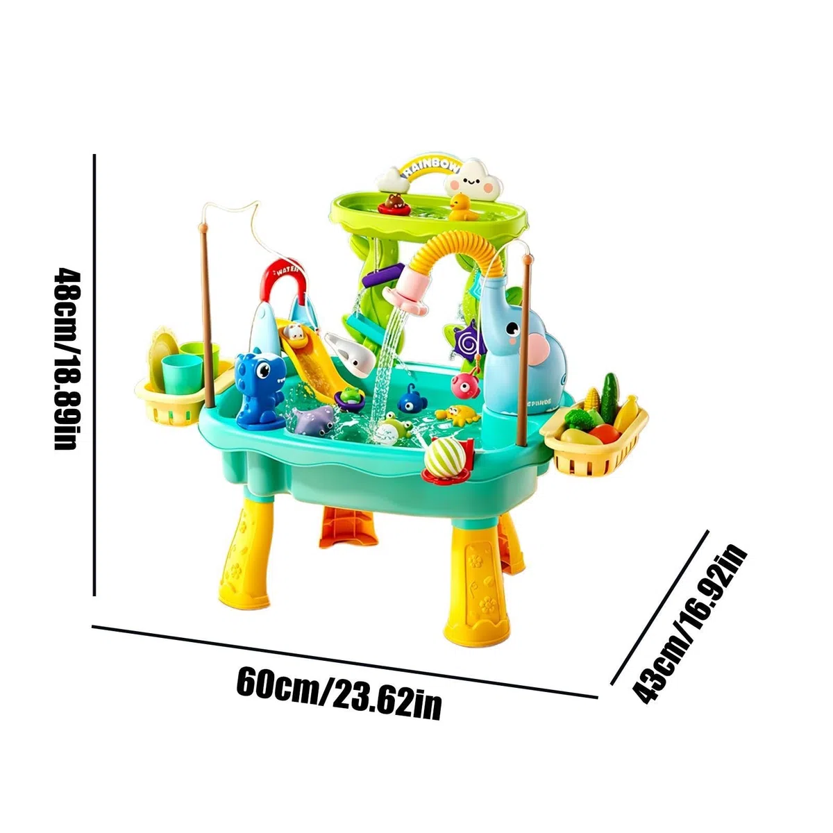 Tavolo Acqua Bimbi Giocattolo con Pompa Elettrica Giocattolo Acquatico da Esterno per Bambini Prescolari