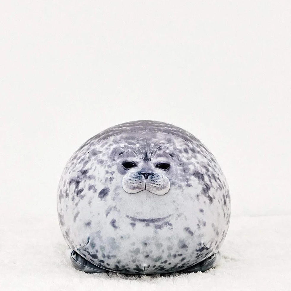 Cuscino di Peluche con foca Carina con Corpo paffuto, Realistico Ripieno di Vita Marina Sigillo Morbido Cuscino di Bambola per Bambini Giocattoli Regalo di Compleanno, 60CM
