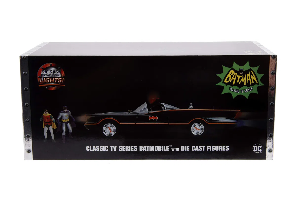 Jada- Batman The Classic TV Series Batmobile Veicolo Collezione e Figure pressofuse, Colore Nero, 1:18, 98625