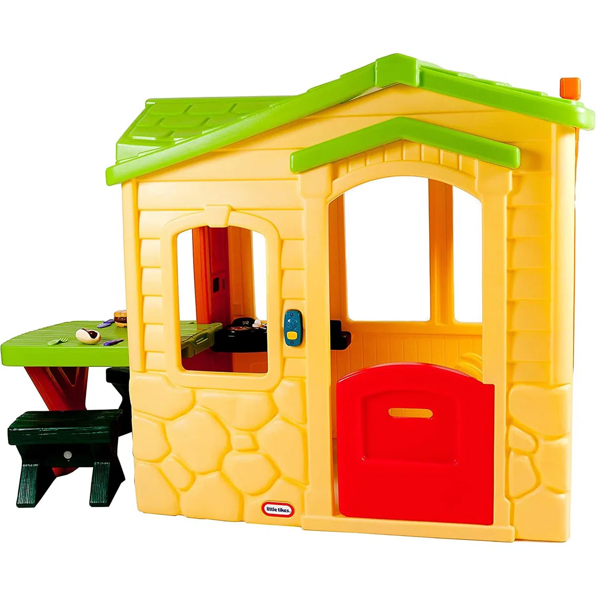Little Tikes Casetta Picnic nel Giardino Gioco all'Aria Aperta 20 Accessori Campanello Interattivo con Effetti Sonori per Bambini 18 Mesi 5 Anni