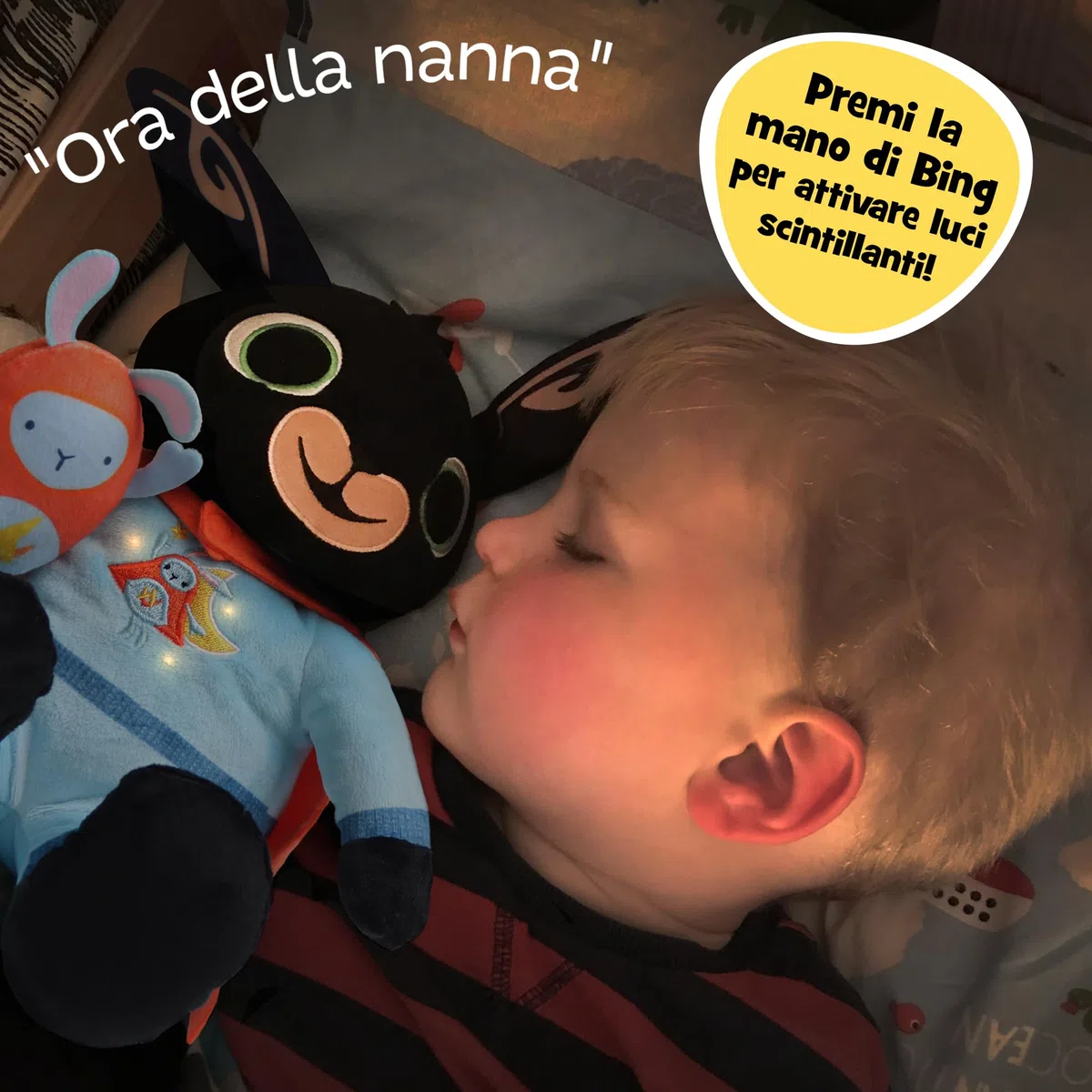 Bing Pigiamino Peluche Interattivo con Amico Hoppity, Giochi Neonato 0 Mesi +, Luci e Suoni
