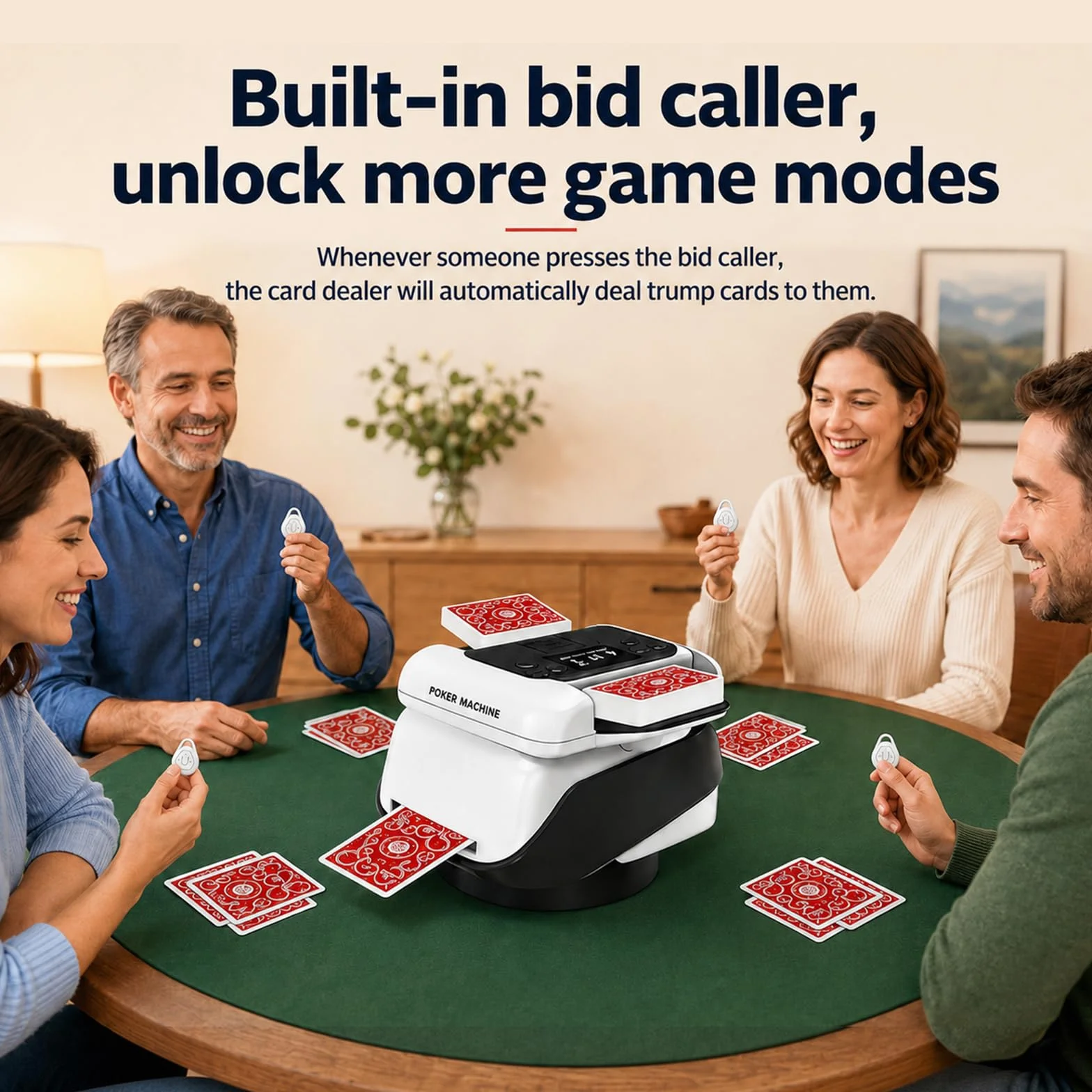 Miscelatore e distributore automatico di carte 2 in 1, rotazione a 360° per 1-2 mazzi, con 4 telecomandi, miscelatore elettrico per 2-12 giocatori, ricaricabile, silenzioso, ideale per il poker