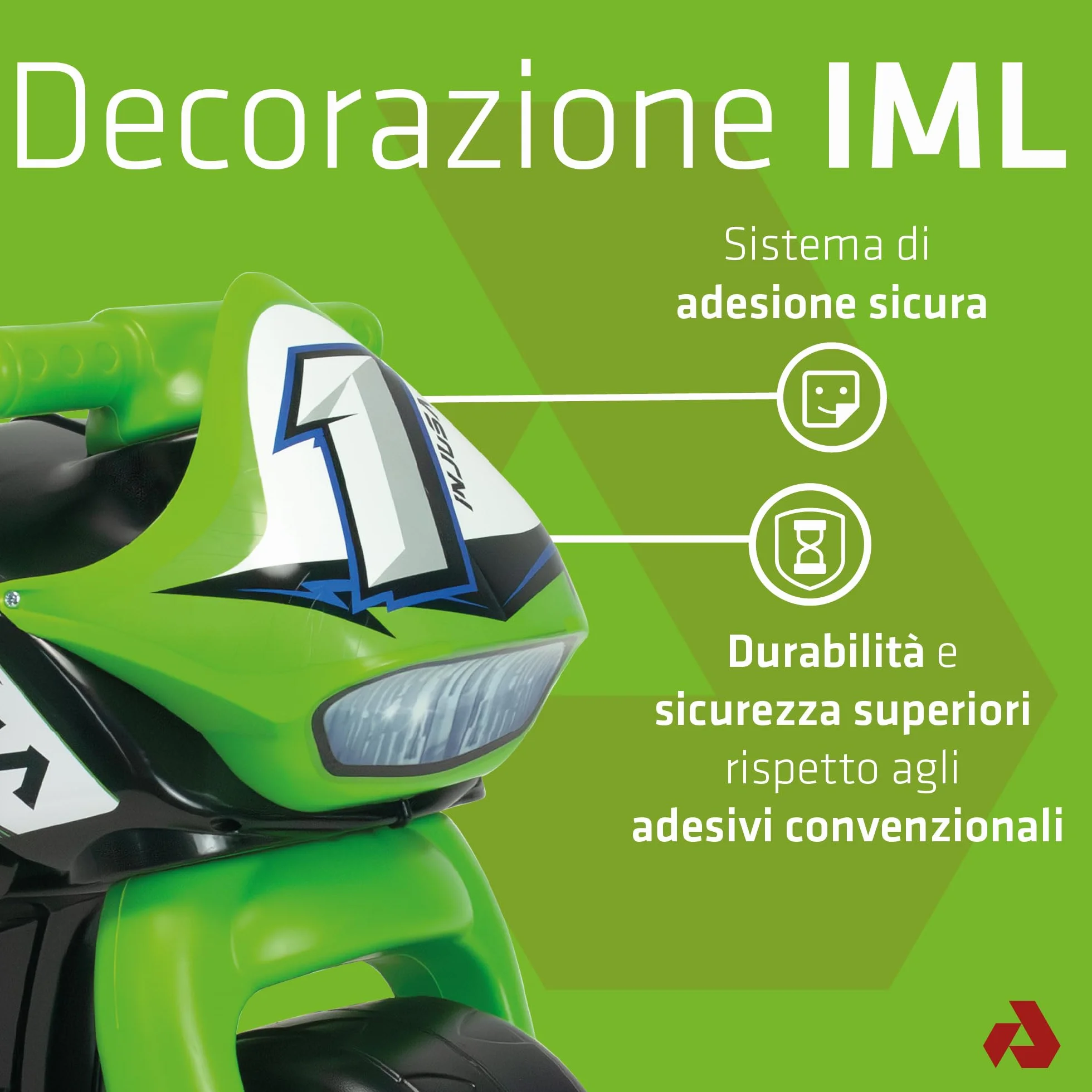 Moto per Bambini 18-36 Mesi Moto Bambino 3 Anni Ruote Larghe Stabile Senza Pedali - Primi Passi Bimbi - Ergonomica Maniglia Trasporto + Design Nero - INJUSA