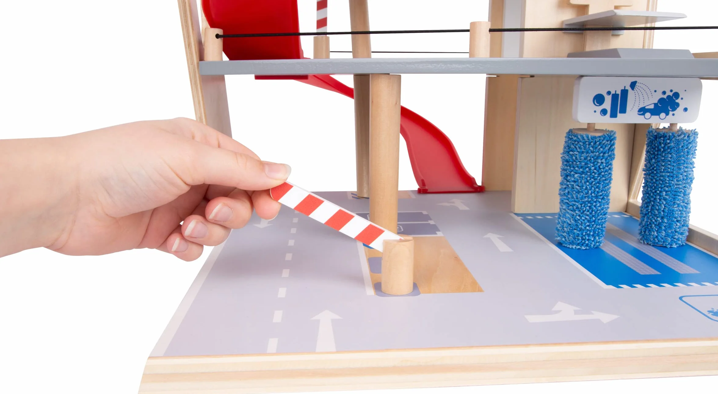 small foot Autosilo Premium, su tre piani con rampa, incl. 2 auto, parcheggio in legno per bambini, 11676