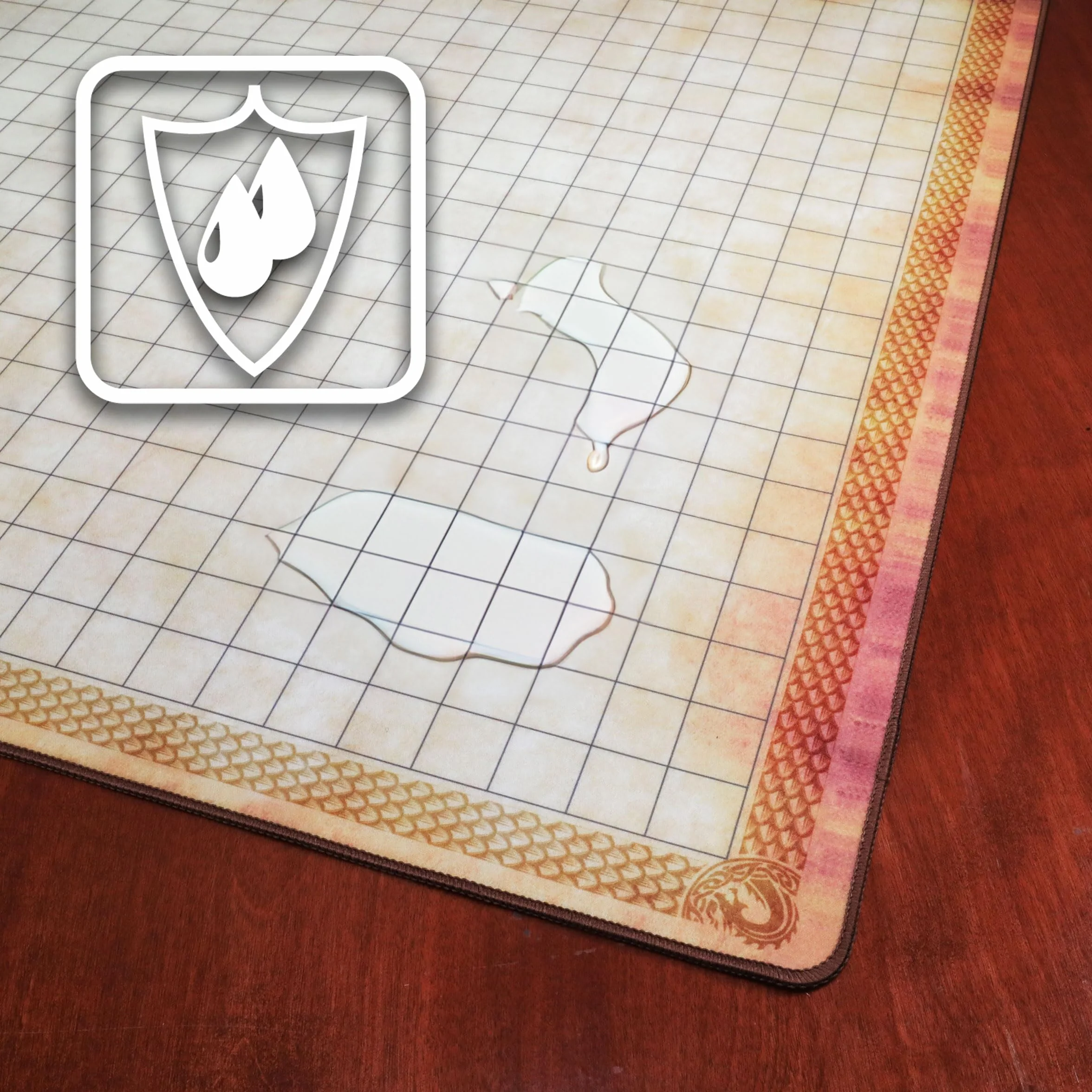 ENHANCE Deluxe Rpg Grid Mat - Mappa DND da Tavolo (60.96 x 91.44 CM) Gioco di Ruolo Dry Erase DND Mat Set Completo per Maestri e Principianti, Tappetino Battle Grid in Pergamena cancellabile
