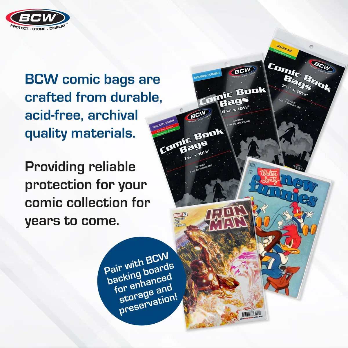 BCW Resealable Comic Book Bags 100 ct