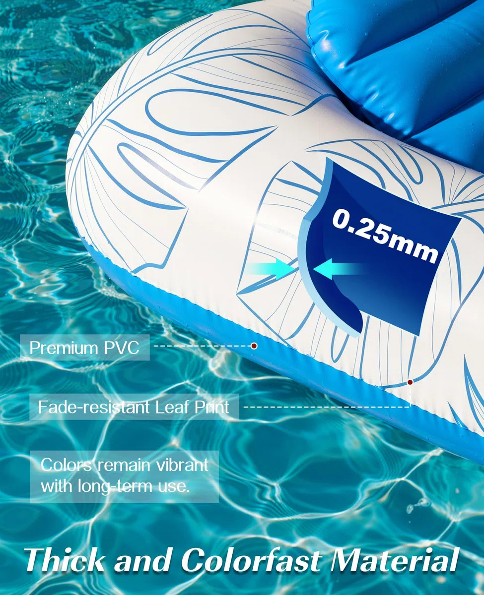 HeySplash Galleggiante Gonfiabile per Piscina, Lettino Materassino Design Coda di Pesce