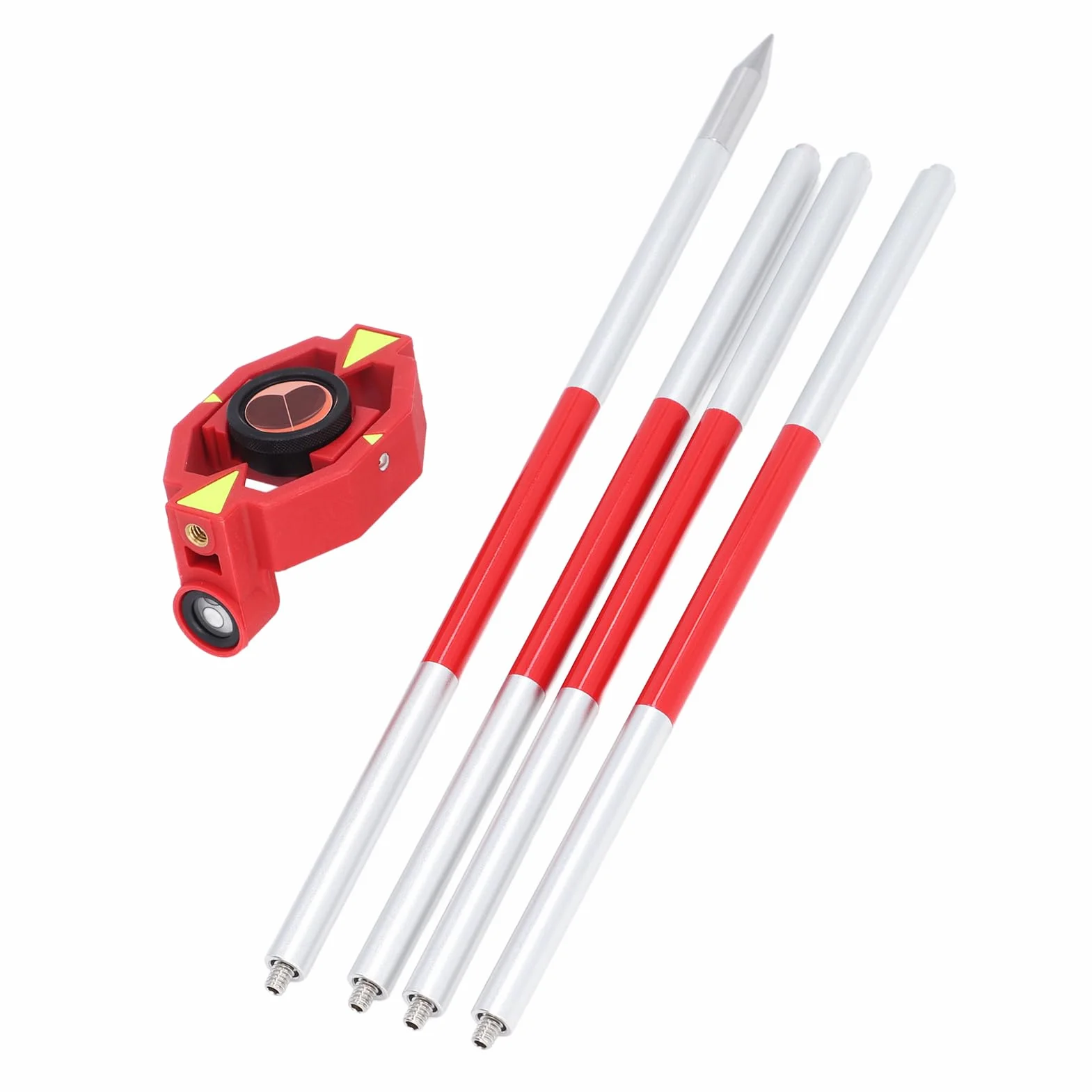 Kit Mini Asta Prisma Diametro Effettivo 25,4 Mm Prisma Topografico Stazione Totale Costante 17,5 Mm per Strumenti di Misurazione