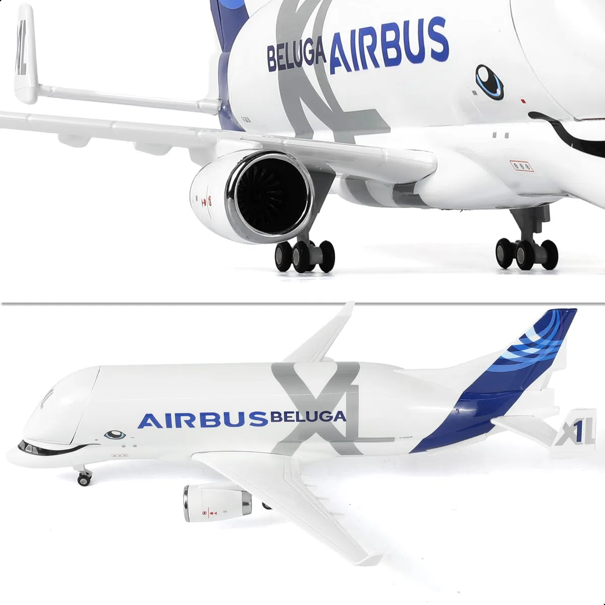 1/220 A330 Beluga XL1 - Modellino aereo in metallo pressofuso con supporto (30 cm) per Airbus a330-743L Super Transport Beluga, modelli aerei da collezione per appassionati di aviazione