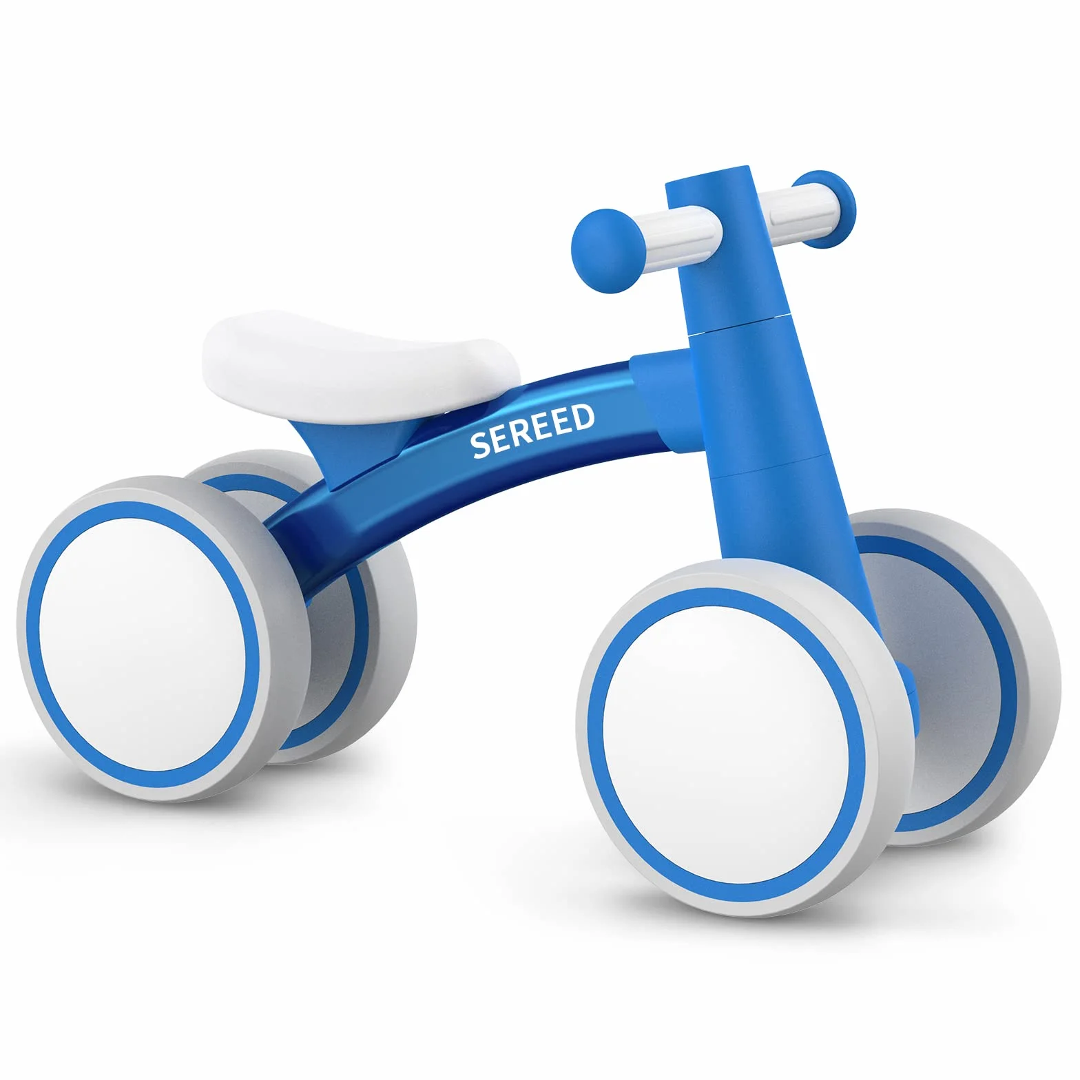 SEREED Bicicletta per bambini a partire da 1 anno, giocattolo per bambini da 12 a 24 mesi, prima bicicletta senza pedale con 4 ruote per ragazzi e ragazze, regalo di primo compleanno