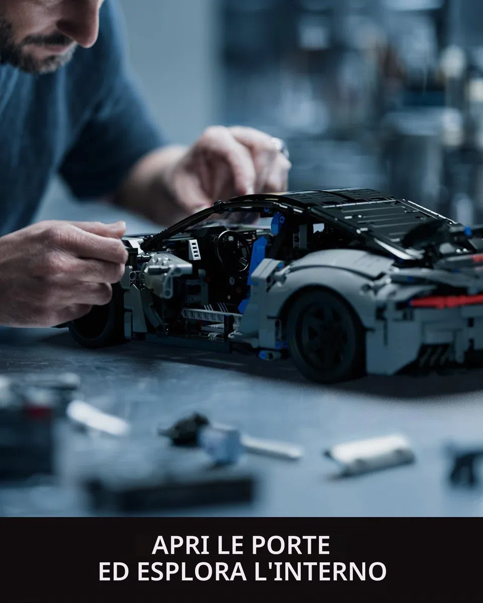 Nifeliz Auto Sportiva Stinger RS Modello Giocattolo, Giocattolo da Collezione da Costruire per Adulti, Set da Esposizione e Regalo per gli Appassionati di Auto (2.362 PCS, NF10328)