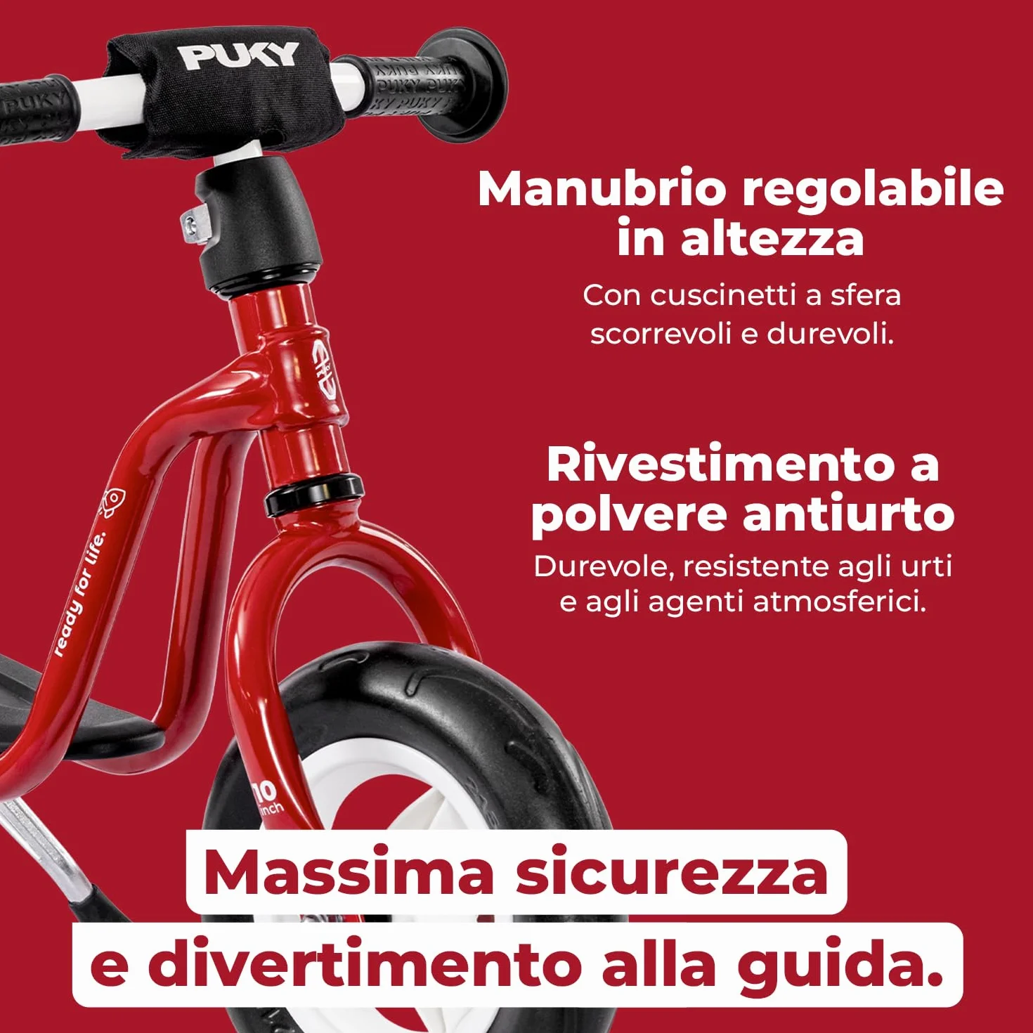 PUKY Draisienne di 2 Anni LR M Pigeon Cile Red