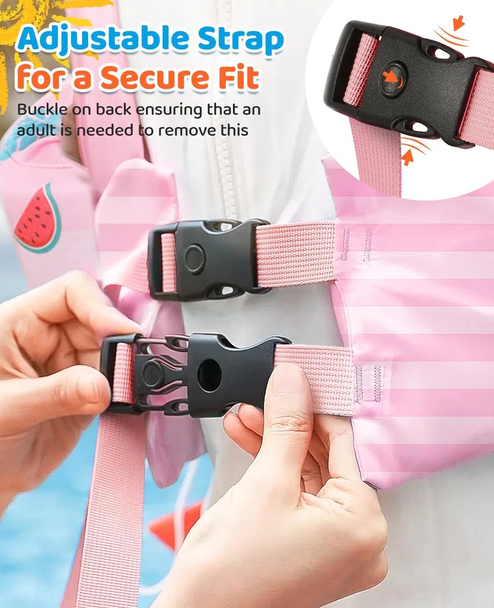 HeySplash Gilet da Nuoto per Bambini Braccioli Galleggianti Peso 9-22/15-30 KG Cinghia Regolabile Fischio