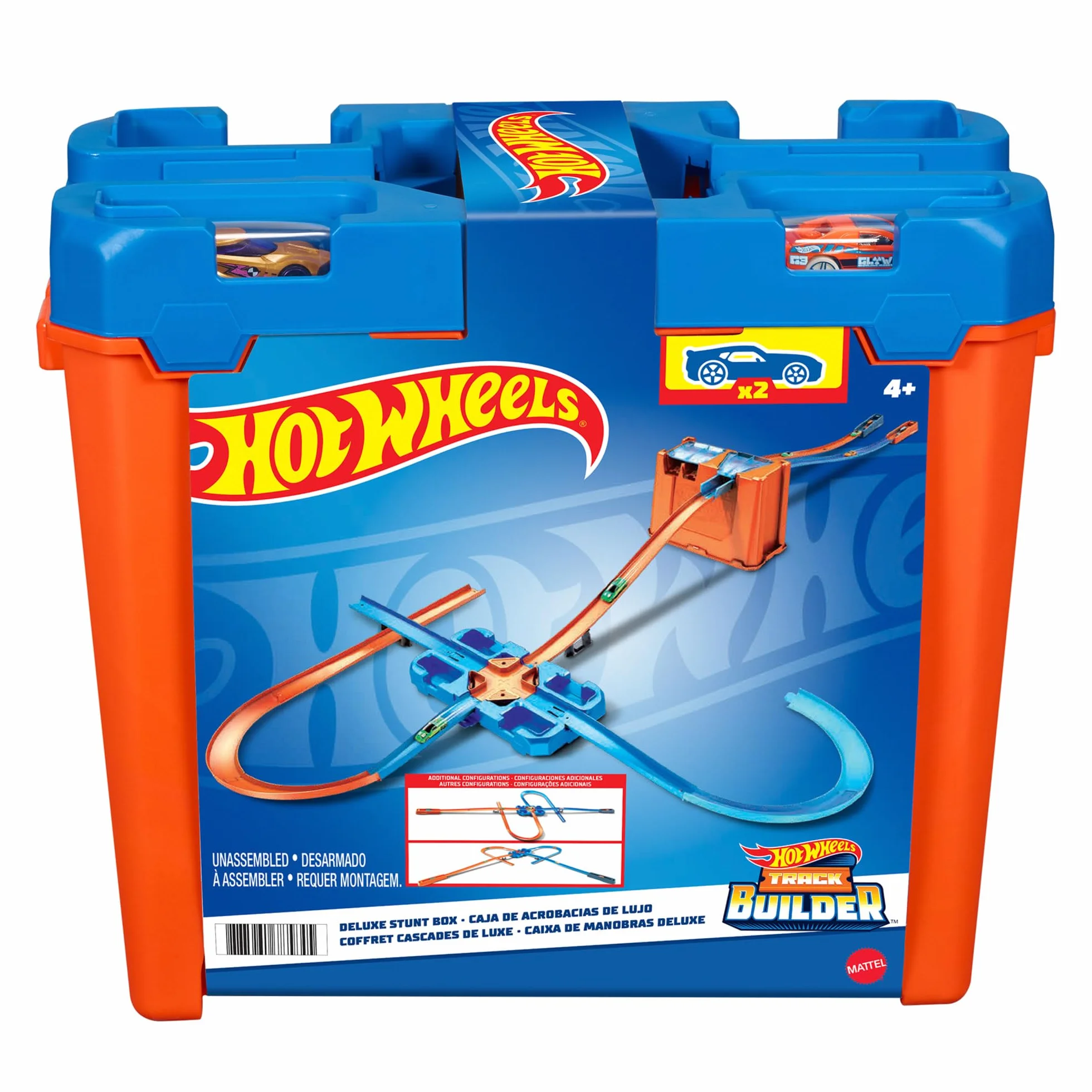 Hot Wheels Track Builder il Set delle Acrobazie Deluxe, Playset con Componenti Pista Assortiti, Giocattolo per Bambini 4+ Anni, GGP93