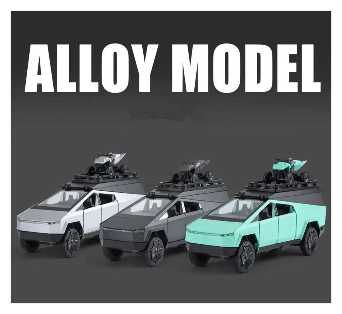 Tesla Cybertruck Pickup Camping RV Modello Auto In Lega Pressofusa Giocattolo Camion Regalo Nero