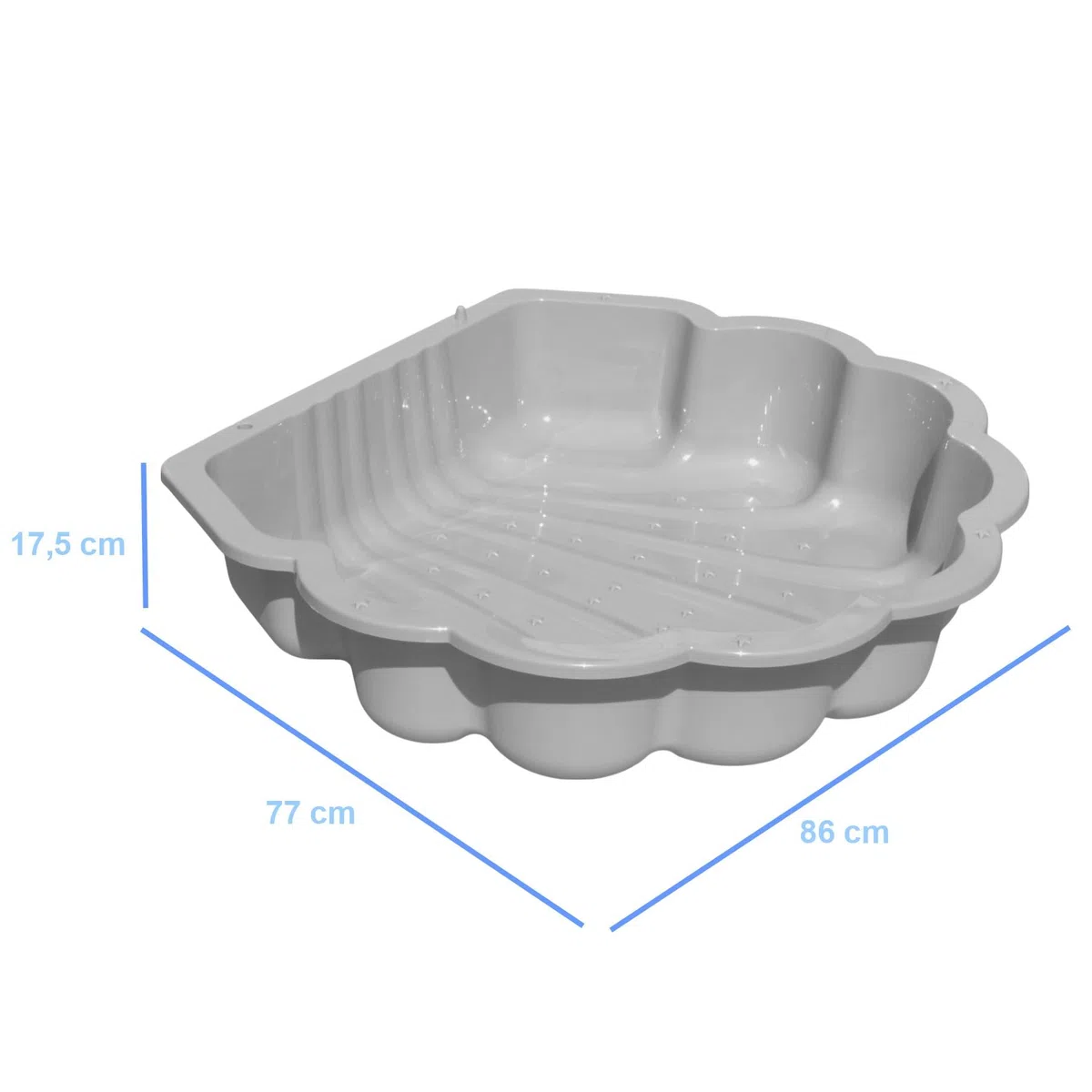 Conchiglia per sabbia e acqua per bambini, 2 pezzi, rosa con stelle – Scatola di sabbia e vasca da bagno per il giardino – Conchiglia da gioco in plastica con coperchio – Giocattolo da acqua per