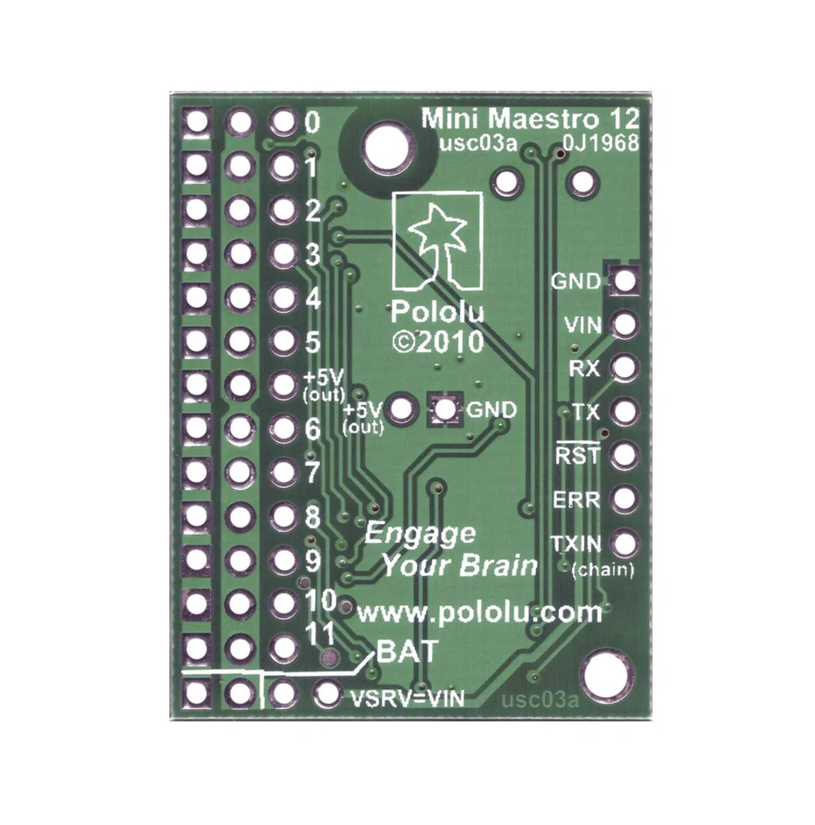 Mini Maestro 12-Channel USB Servo Controller Assembled