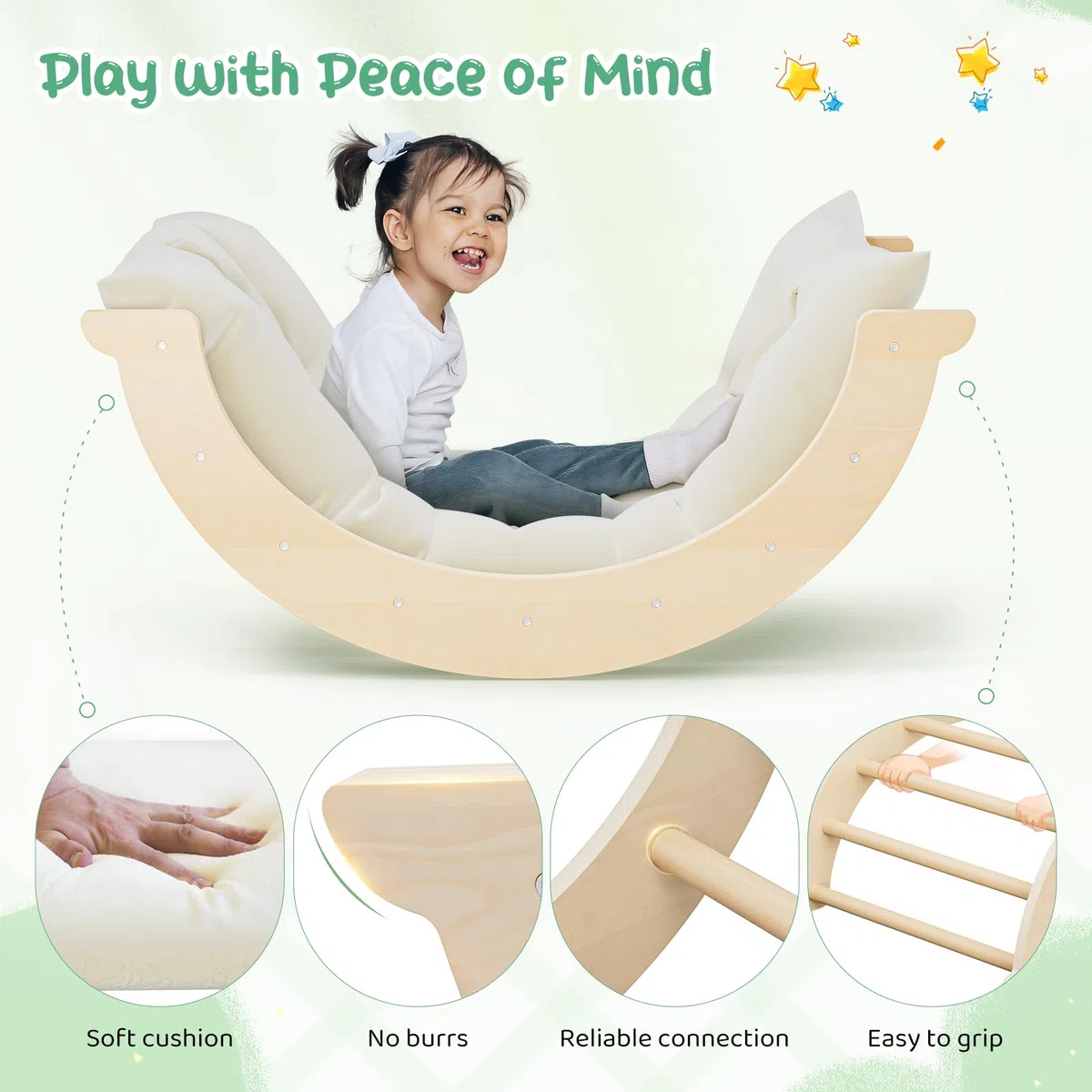 Arco Montessori per Bambini, Set da Arrampicata con 2 Combinazioni, Giocattoli da Arrampicata per Interni