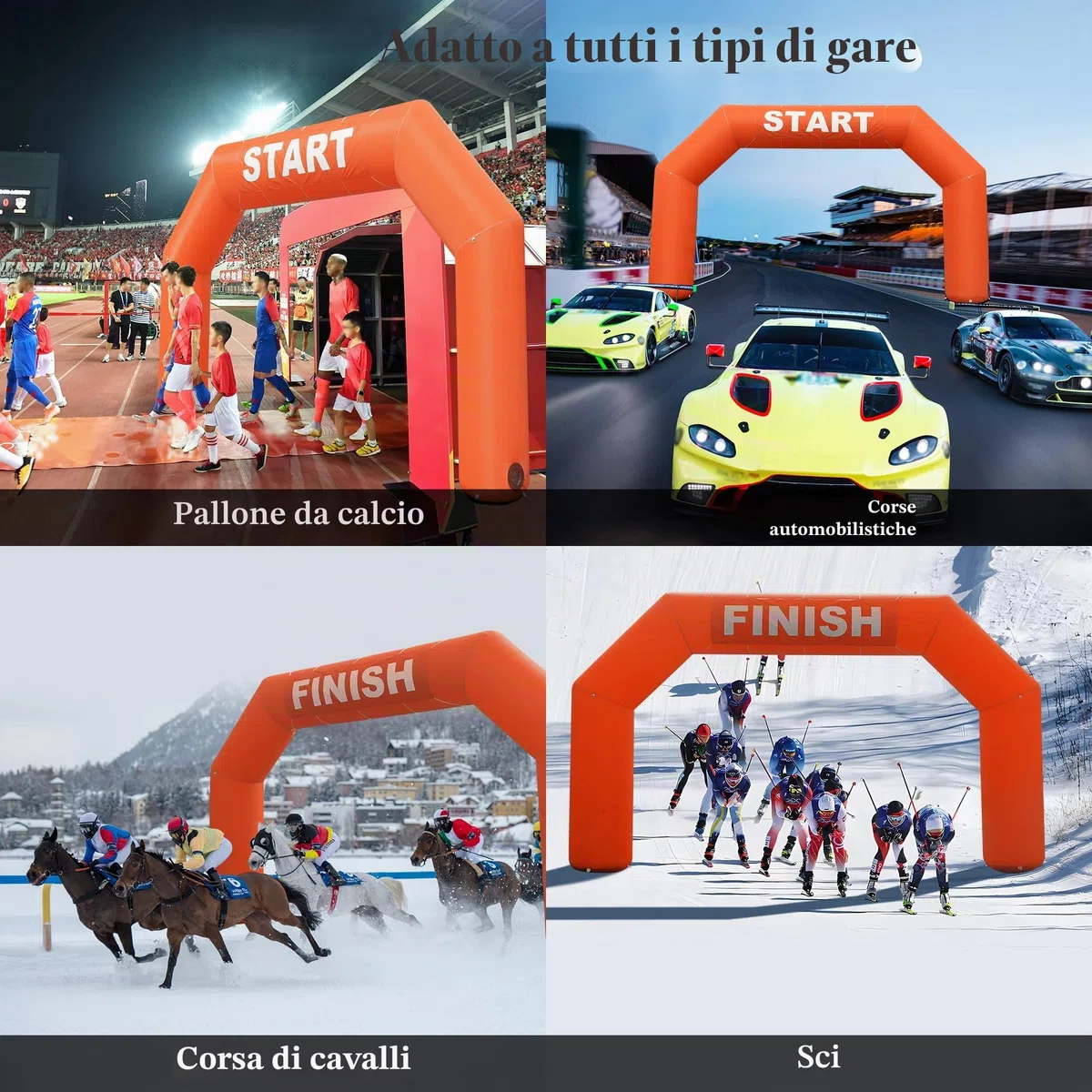 Sayok Arco gonfiabile all'aperto Arco gonfiabile Archway inizio linea di arrivo gonfiabile Banner arco da corsa con aeratore per eventi pubblicitari