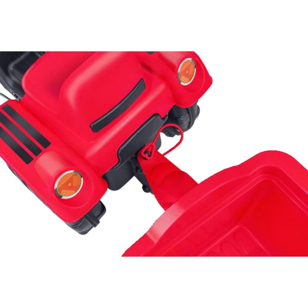 DOLU Trattore Rosso a Pedali per Bambini con Rimorchio Removibile 144x52x45 cm
