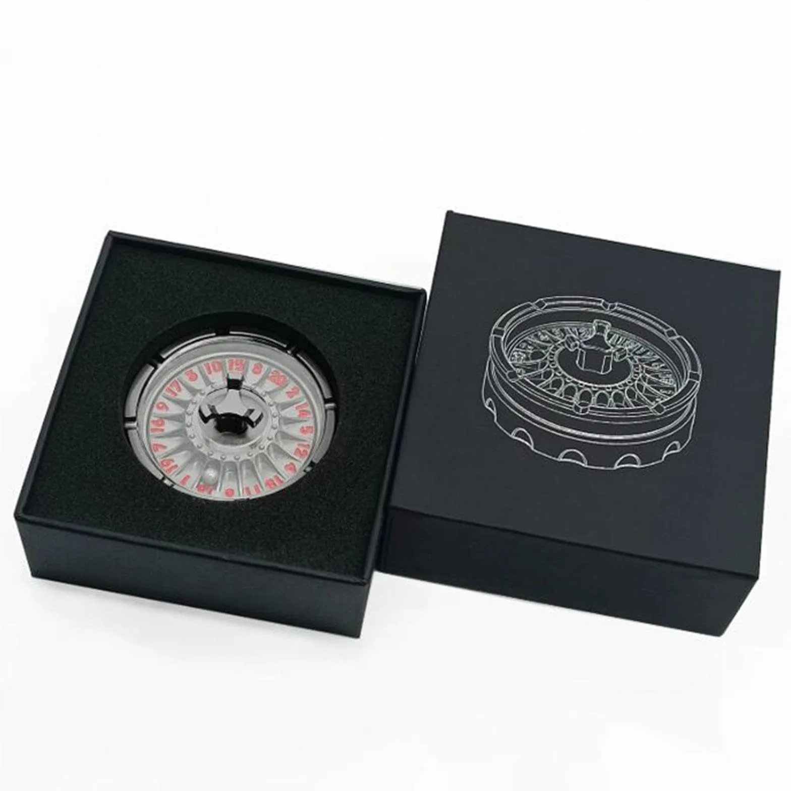 MagiDeal Dadi della Roulette Roulette in Metallo D20 Forniture per Feste con Confezione Regalo Dadi rotanti Dadi da Gioco di Ruolo per Feste di Carnevale Bar