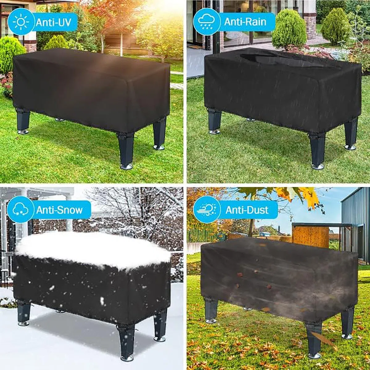 Copertura per Tavolo Calcio,Impermeabile Coperture Protezione per Biliardino per Esterni Interni, Rettangolari Telo Protettiva Custodia per Foosball Table da Esterno(Size:142 x 132 x 38cm,Color:Beig