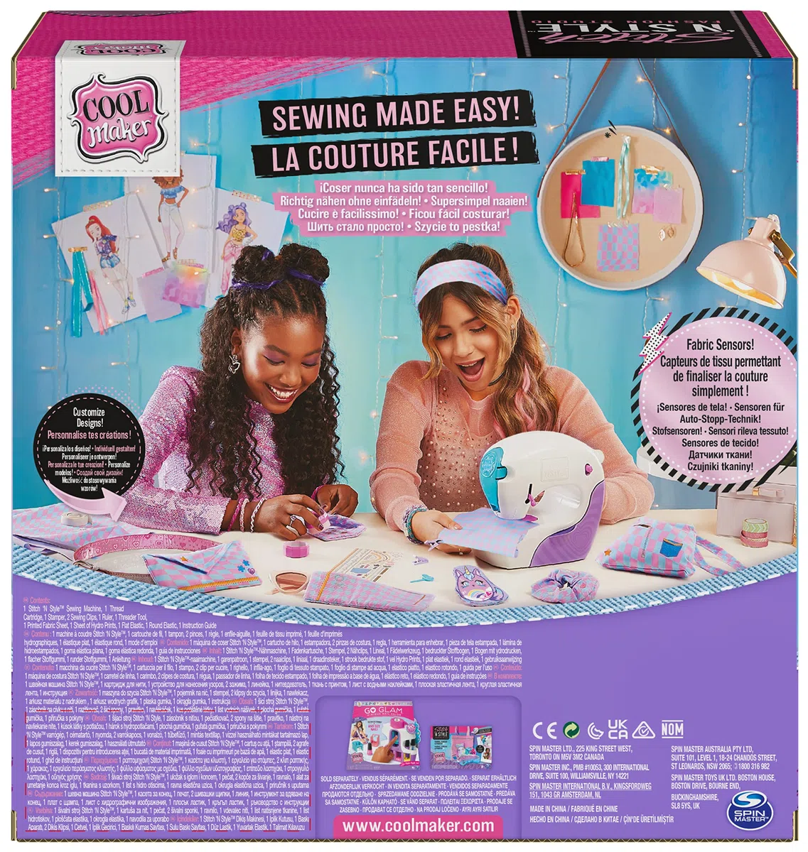 Cool Maker Stitch 'N Style Fashion Studio , Macchina da Cucire per bambini e bambine , Filo da cucire pre-inserito, tessuto e stampe ad acqua , Giochi creativi per bambini e bambine dagli 8 anni