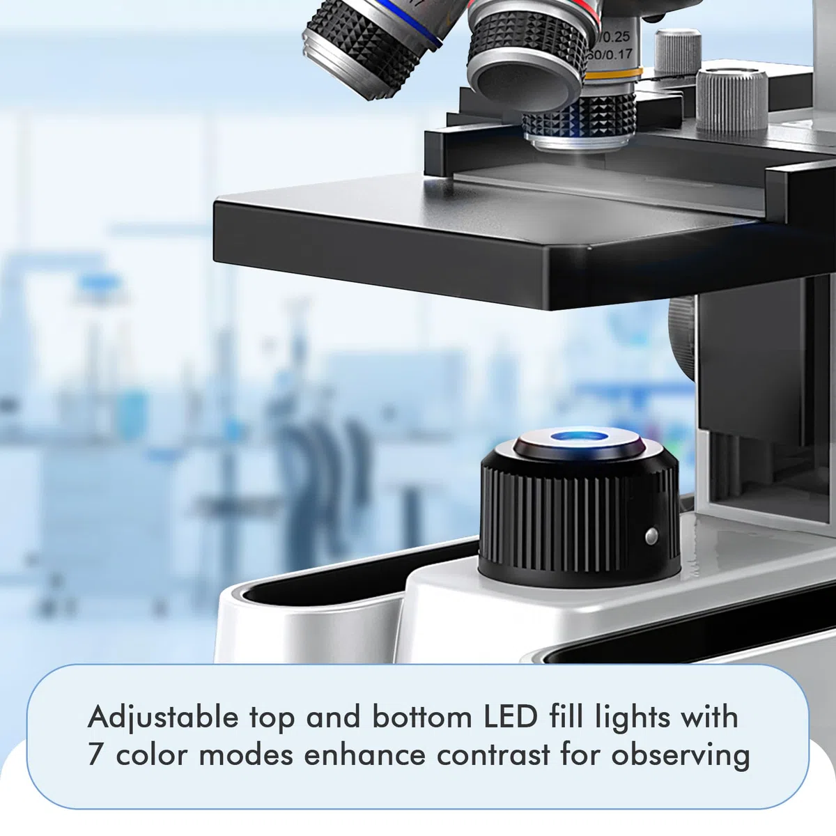 Microscopio binoculare per adulti e bambini, ingrandimento 40X-1600X con doppia illuminazione a LED, microscopio educativo biologico con kit di avviamento completo con 25+ accessori