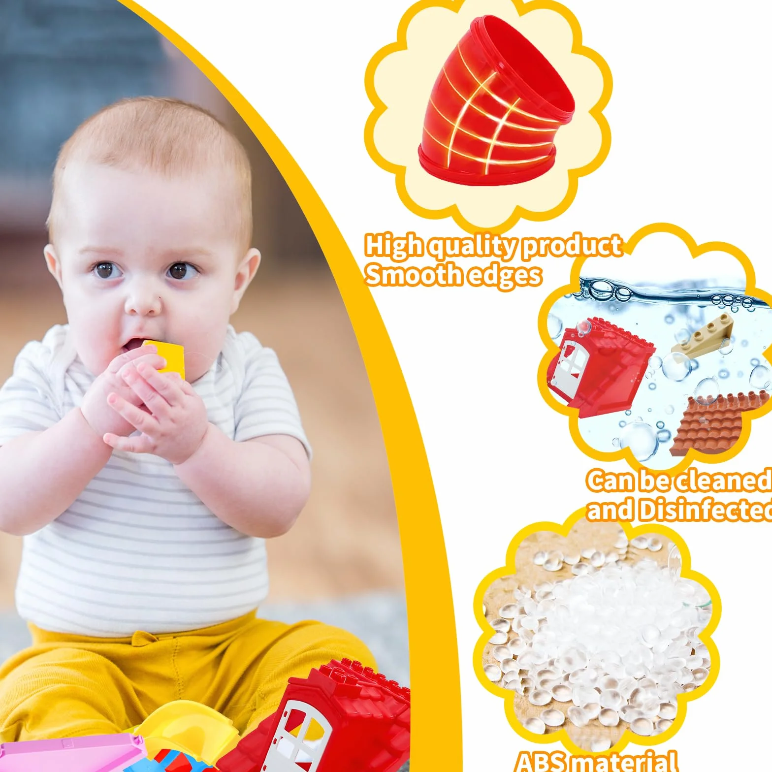 Accessori Per Grande Costruzioni, per 3 anni bambino, Blocchi da Costruzione compatibili Duplo, Accessori per parchi giochi