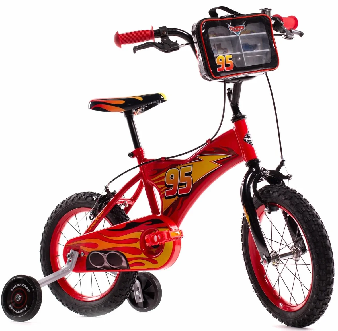 Huffy 14 Pollici, Bicicletta Disney Cars Luxury Unisex-Baby, Rosso