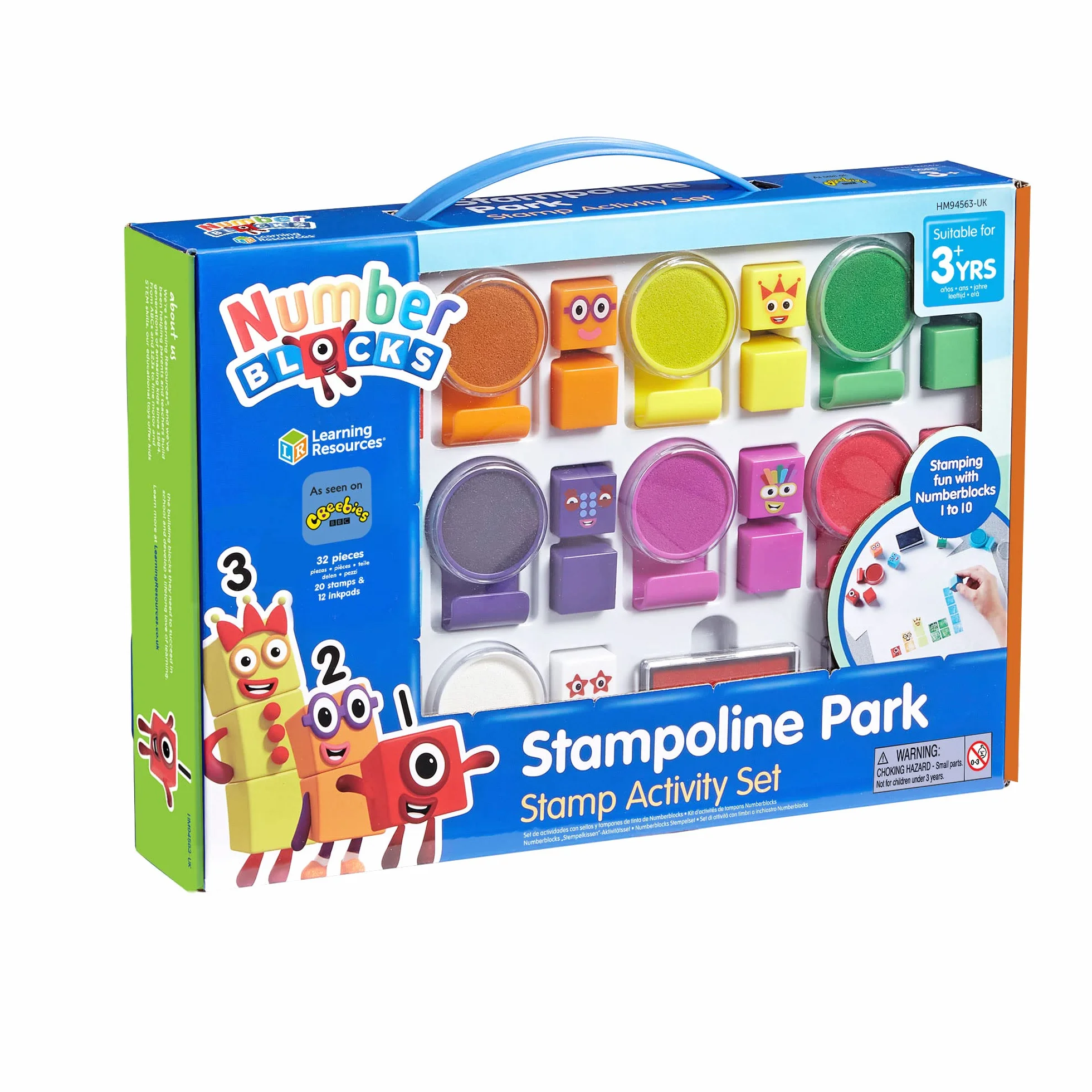 Learning Resources Set di attività con i timbri Numberblocks Stampoline Park, Colori dei Numberblocks, Inchiostri lavabili, Attività artistiche, Dai 3 anni in avanti, Regalo per bambini e bambine