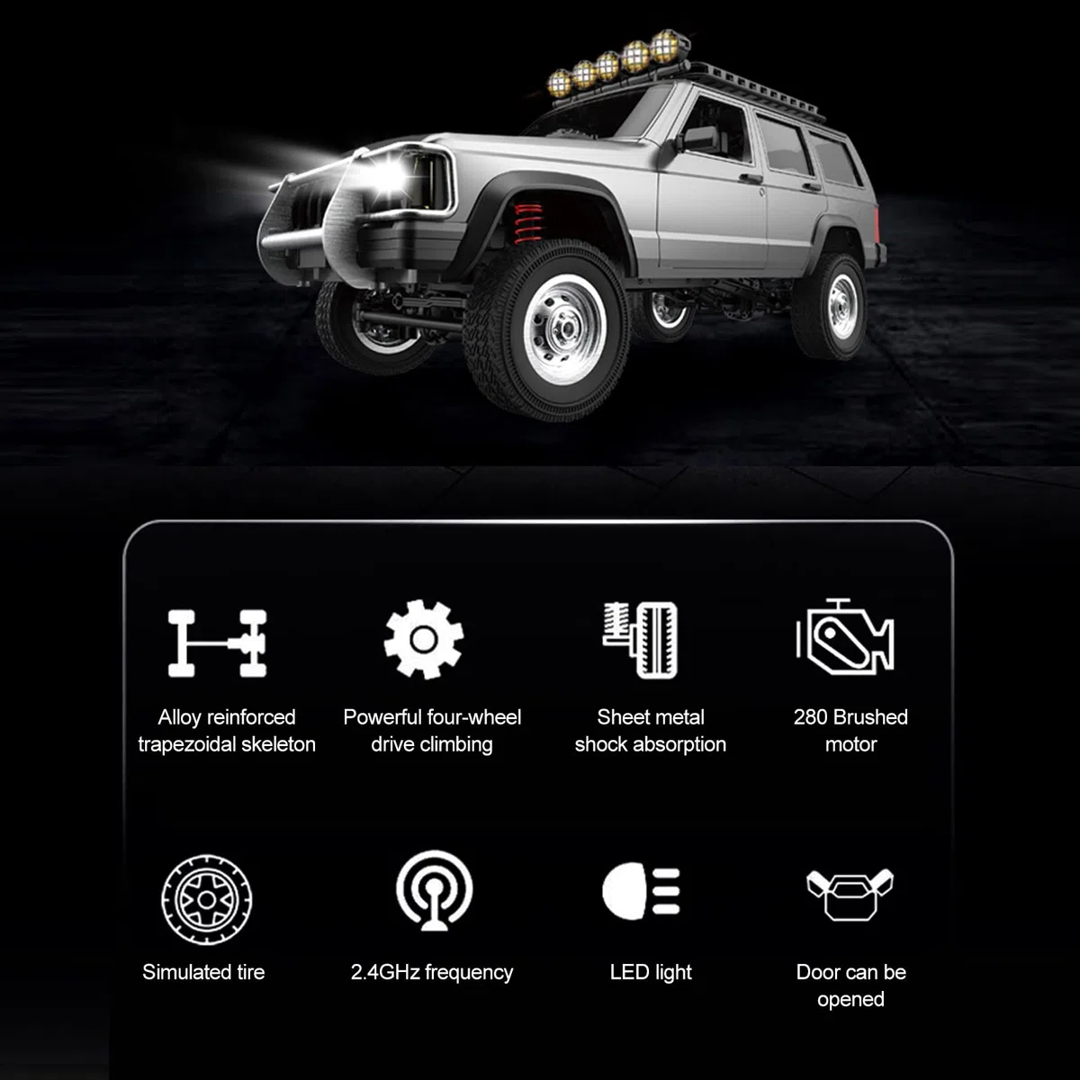 Goolsky Auto Telecomandato Camion RC Crawler All Terreno 2.4Ghz 1/12 Off Road 4WD Veicolo Da Corsa Arrampicata - Regali per Adulti Con 3 Batterie