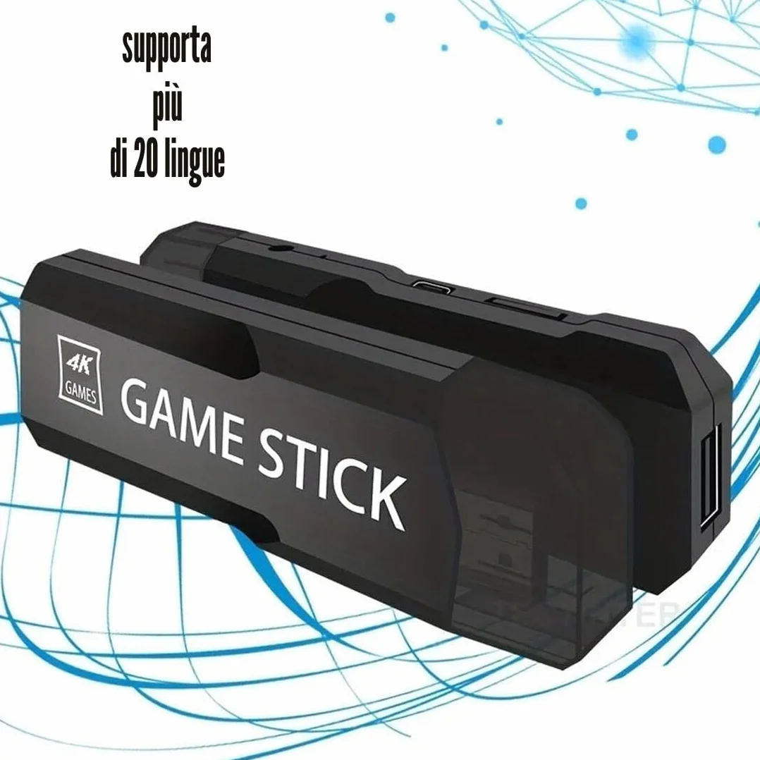 Console di giochi retrò da 128 GB con 38.000 giochi integrati, controller wireless, uscita HDMI per TV, game stick 4K ×2, regalo per bambini e adulti