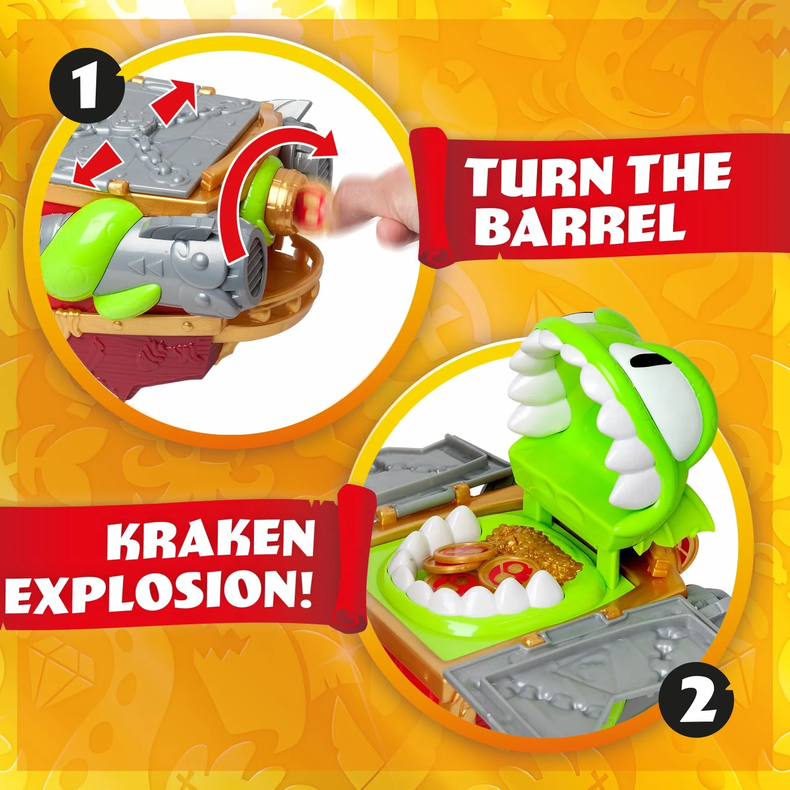 PIRATIX Kraken Ship–Barca Kraken di Piratix.Contiene 1barca Kraken, 2Piratix & accessori esclusivi, 1proiettile a cannone, 1tesoro esclusivo, 6 tesori dorati, 1 bandiera esclusiva, 1 spada, 1 ancora e