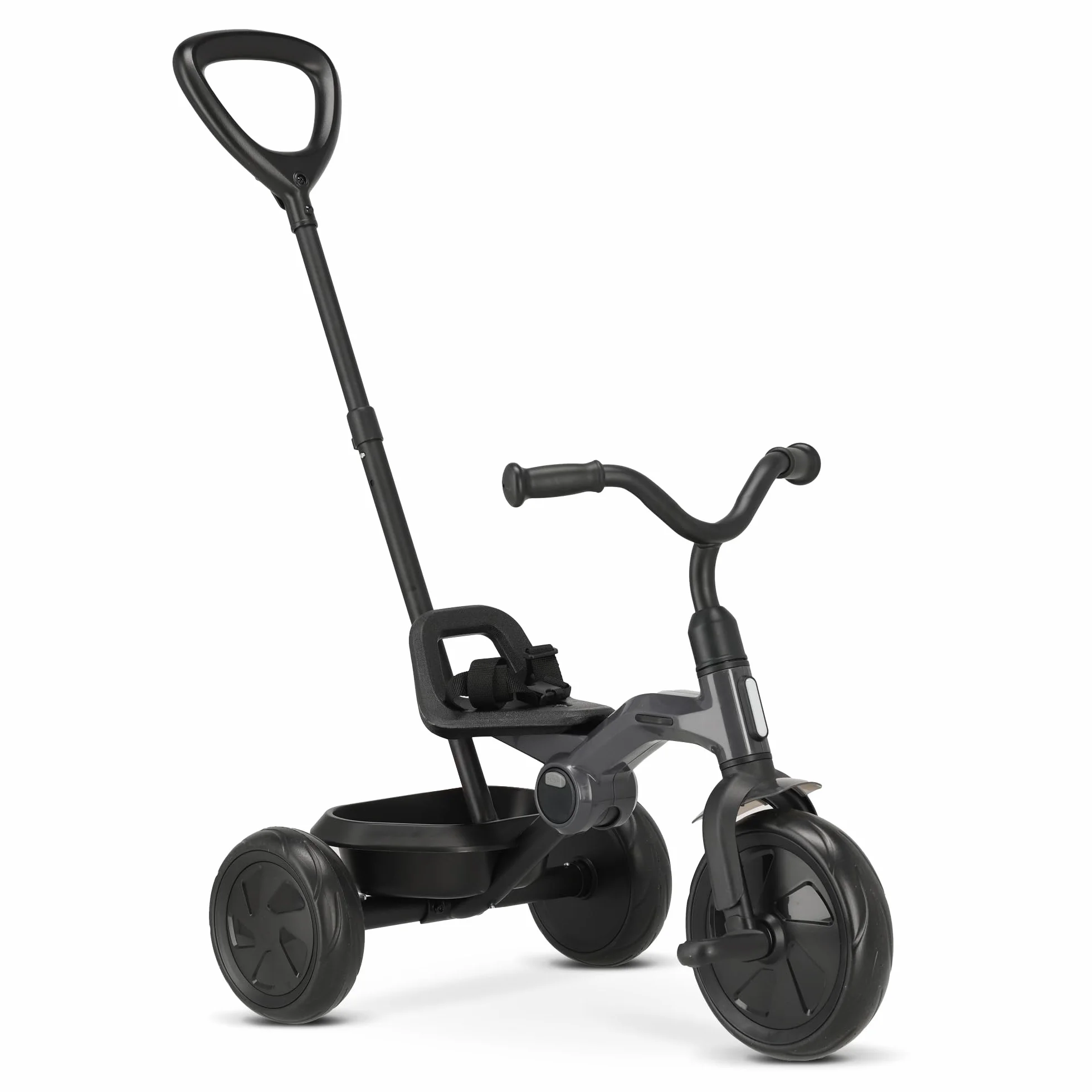 Deryan Triciclo 2in1 Drifter - Triciclo per bambini da 2 anni a 6 anni - Aiuto per l'apprendimento della deambulazione, portata fino a 25 kg - Incl. barra di sterzo, cintura di sicurezza - Pieghevole