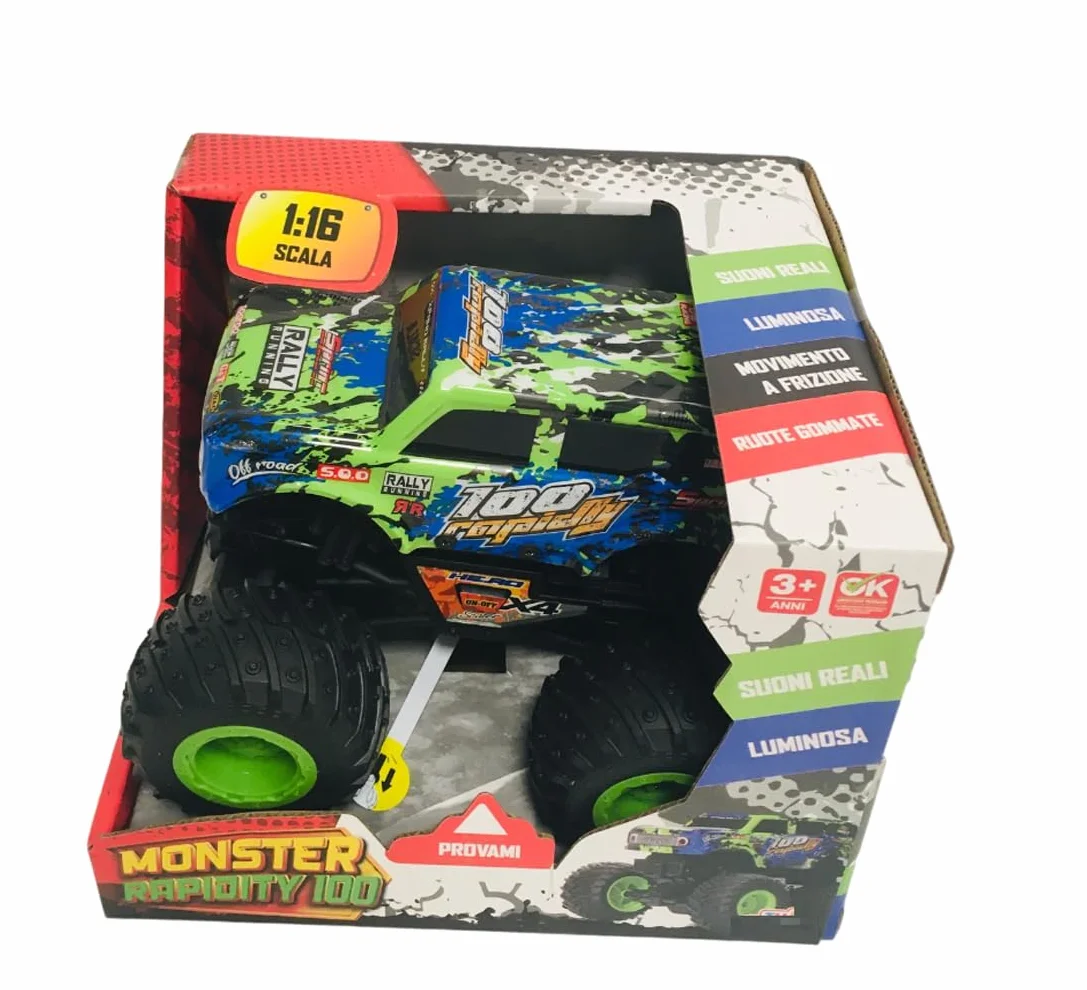 Generic Monster Truck Giocattolo 4x4 Luci Suoni Movimento Frizione Fuoristrada Ruote Gommate Grande per Bambini Unisex