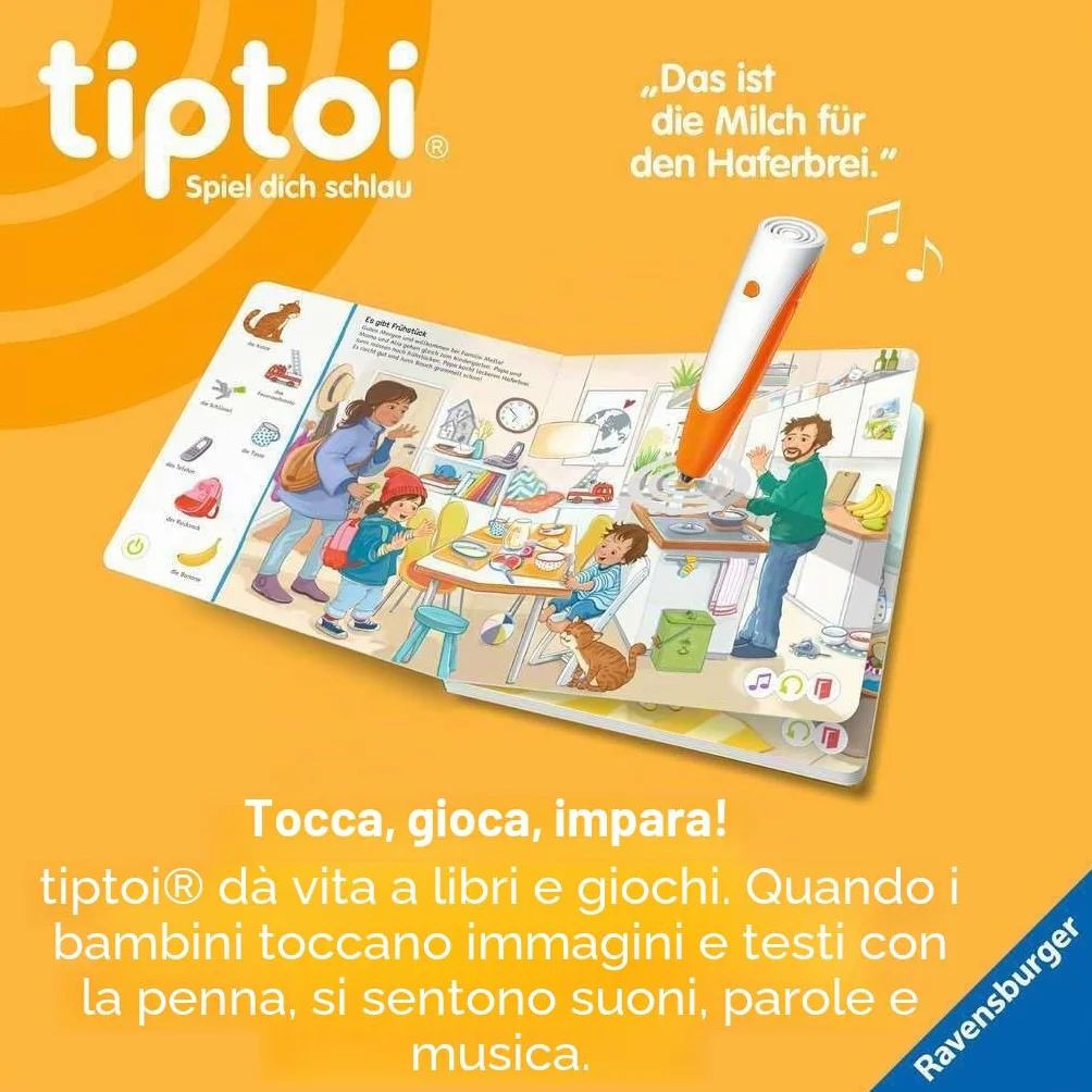 Ravensburger Tiptoi Starter Set 00112: Libro con Penna e Illustrato Search And Discover My World - Giochi educativi per Bambini dai 2 Anni - Giocattoli a Partire dai 2 Anni