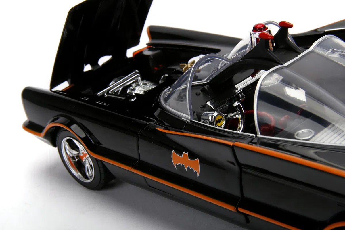 Jada- Batman The Classic TV Series Batmobile Veicolo Collezione e Figure pressofuse, Colore Nero, 1:18, 98625
