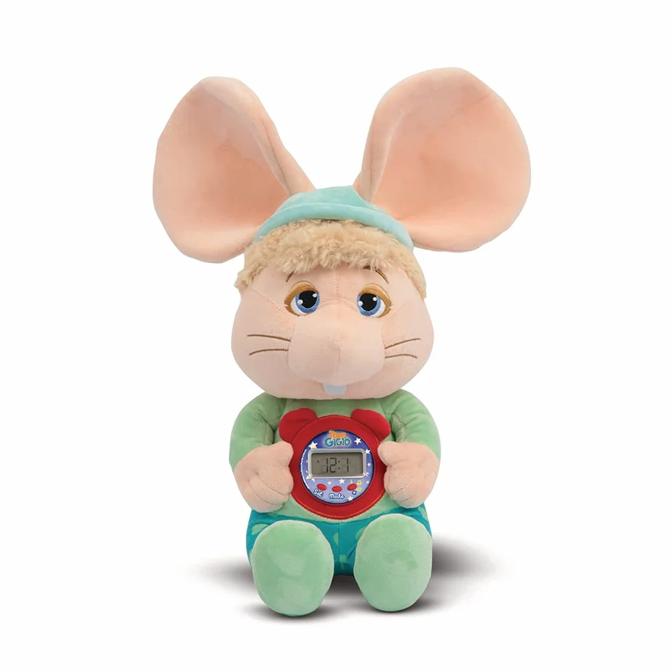 Grandi Giochi, TOPO GIGIO SVEGLIA PRESTO, con orologio digitale e due canzoni originali incluse, TPG18000