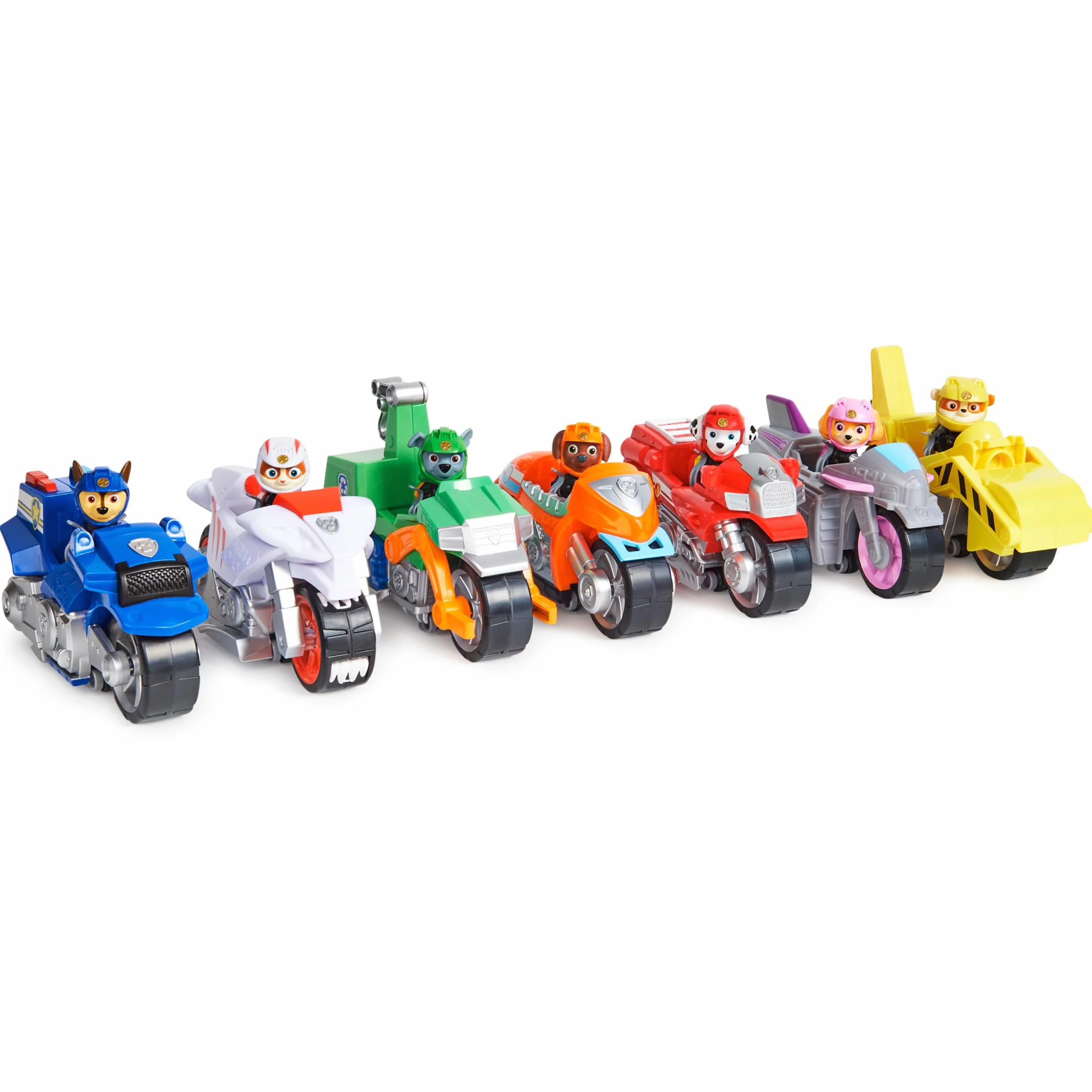 Paw Patrol Moto Pups Wildcat’s Deluxe Pull Back Motorcycle Vehicle with Wheelie Feature and Figure