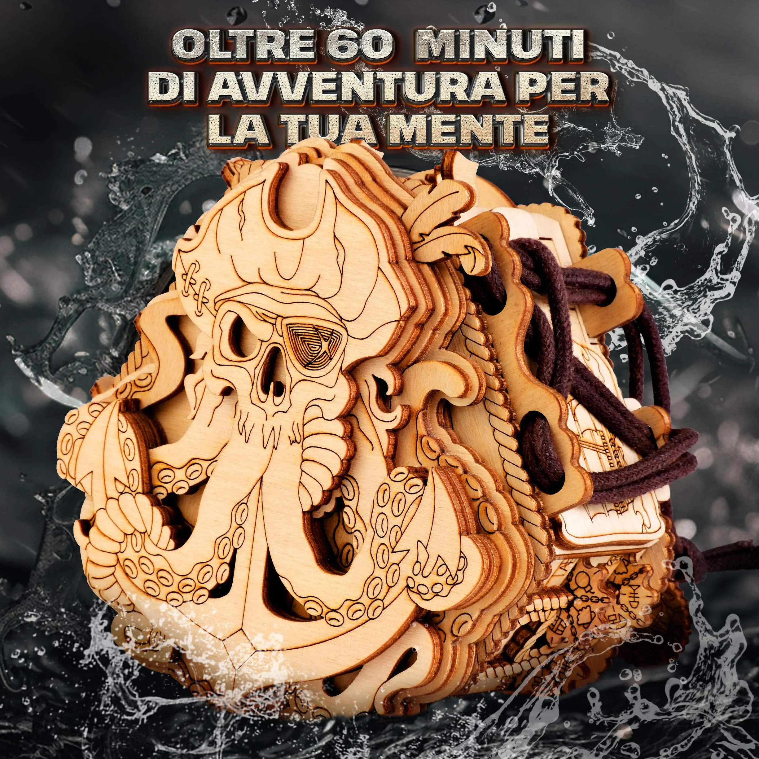ESC WELT Blackbeard's Compass Puzzle Box - Escape Room in una scatola - Rompicapo - Scatola di gioco in fuga 3D - Giochi di indovinelli in scatola - Scatola di puzzle per bambini e adulti