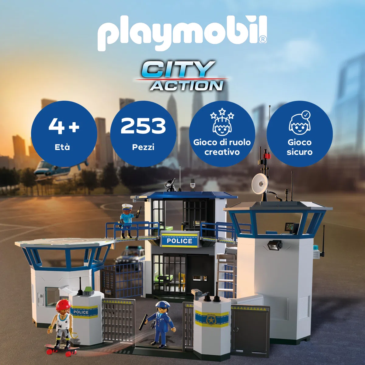 PLAYMOBIL Police Command Center Set da gioco con statuine