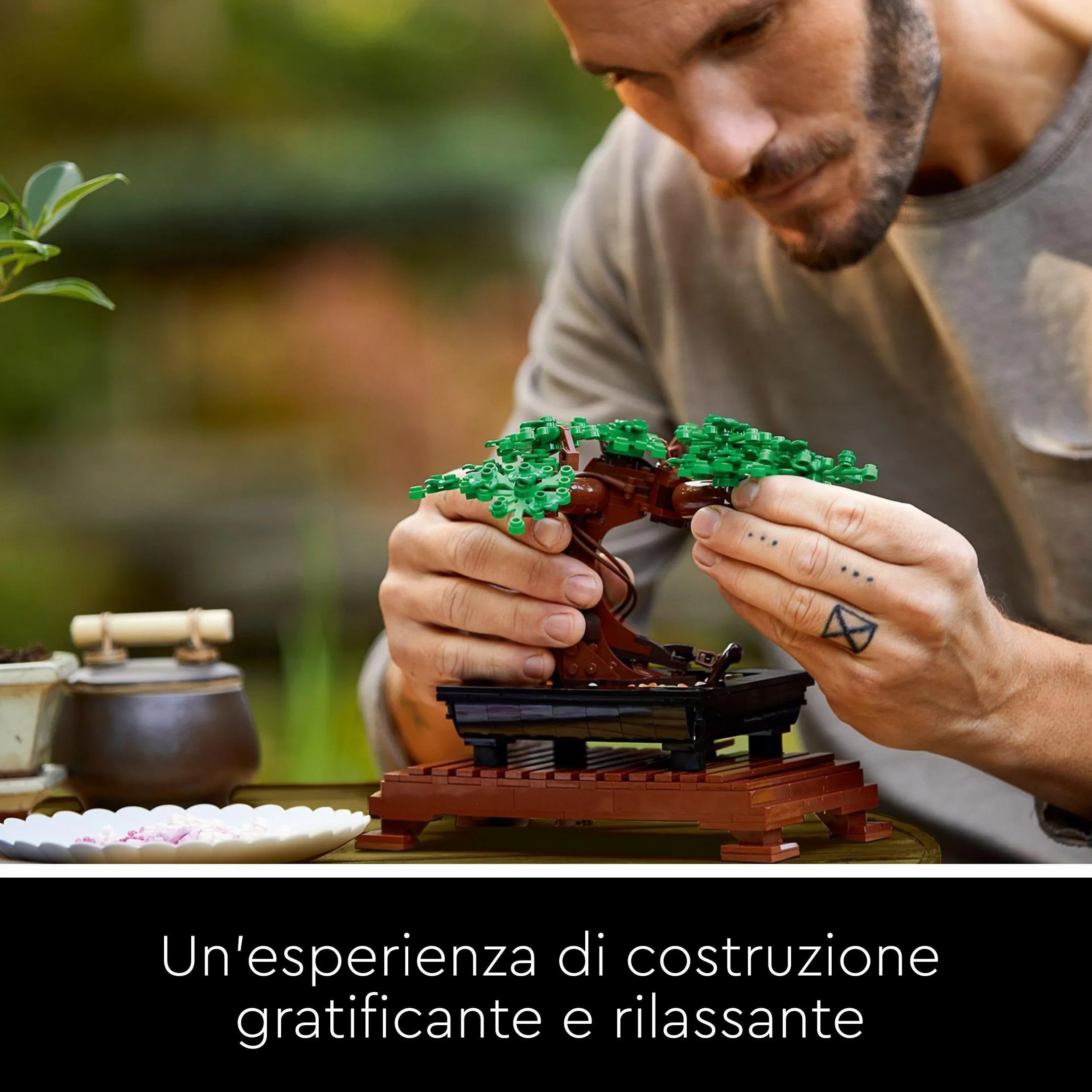 LEGO Botanicals Albero Bonsai - Kit di Piante Artificiali, Modellino da Costruire di Alberello con Vaso - Decorazione per la Casa Fai da Te - Idee Regalo per Adulti, Donna o Uomo - 10281