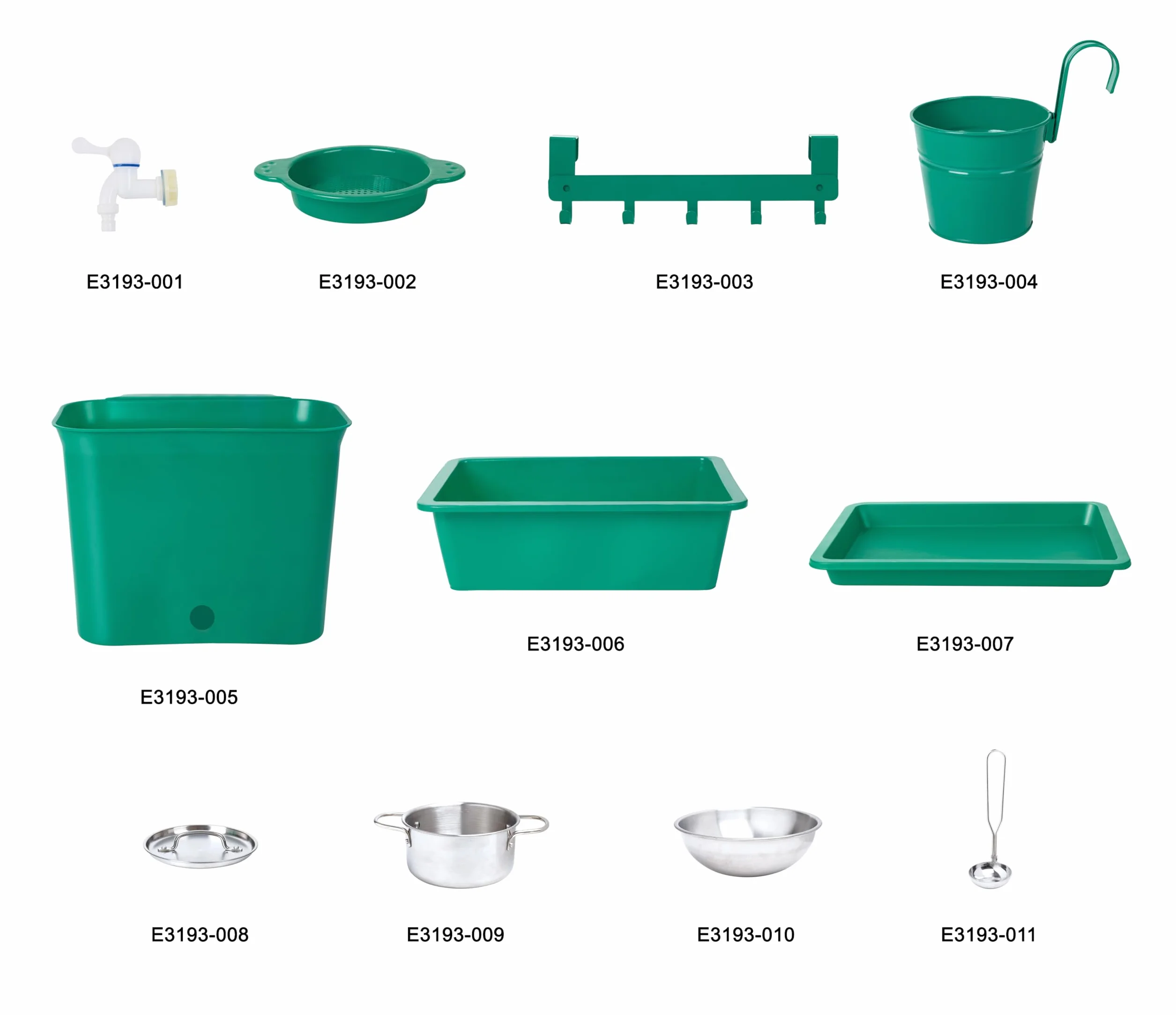 Hape Nature Fun - Cucina da esterno in materiali eco con serbatoio d'acqua e lavandino e spazio per le piante - Adatta dai 3 anni in su