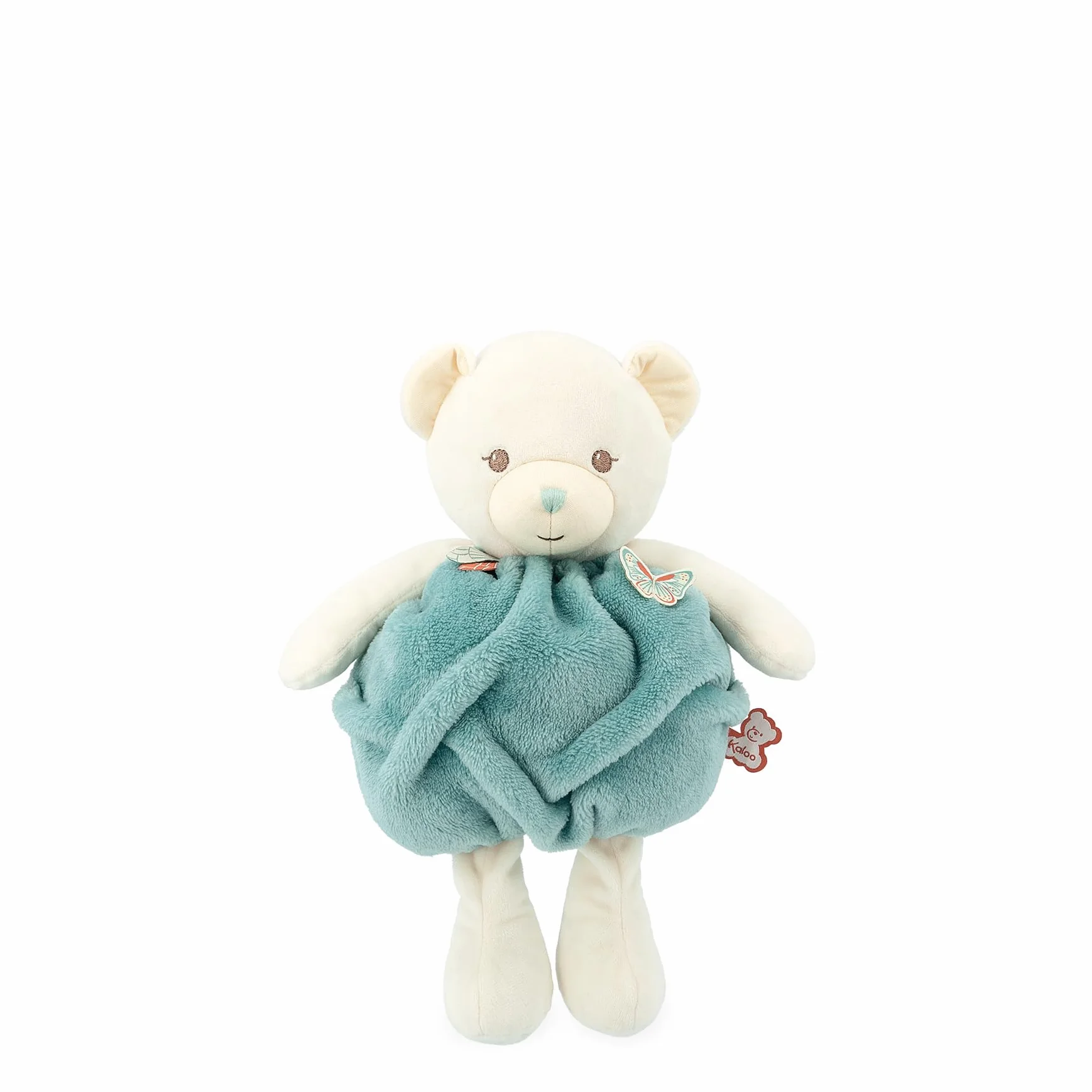 KALOO - Plume - Bulle d'Amour Orso Verde - Morbido Orsetto Peluche 30 cm - Grande Doudou per Neonato - Sviluppo del Tatto - Cofanetto Regalo Personalizzabile - Dalla Nascita, K214001