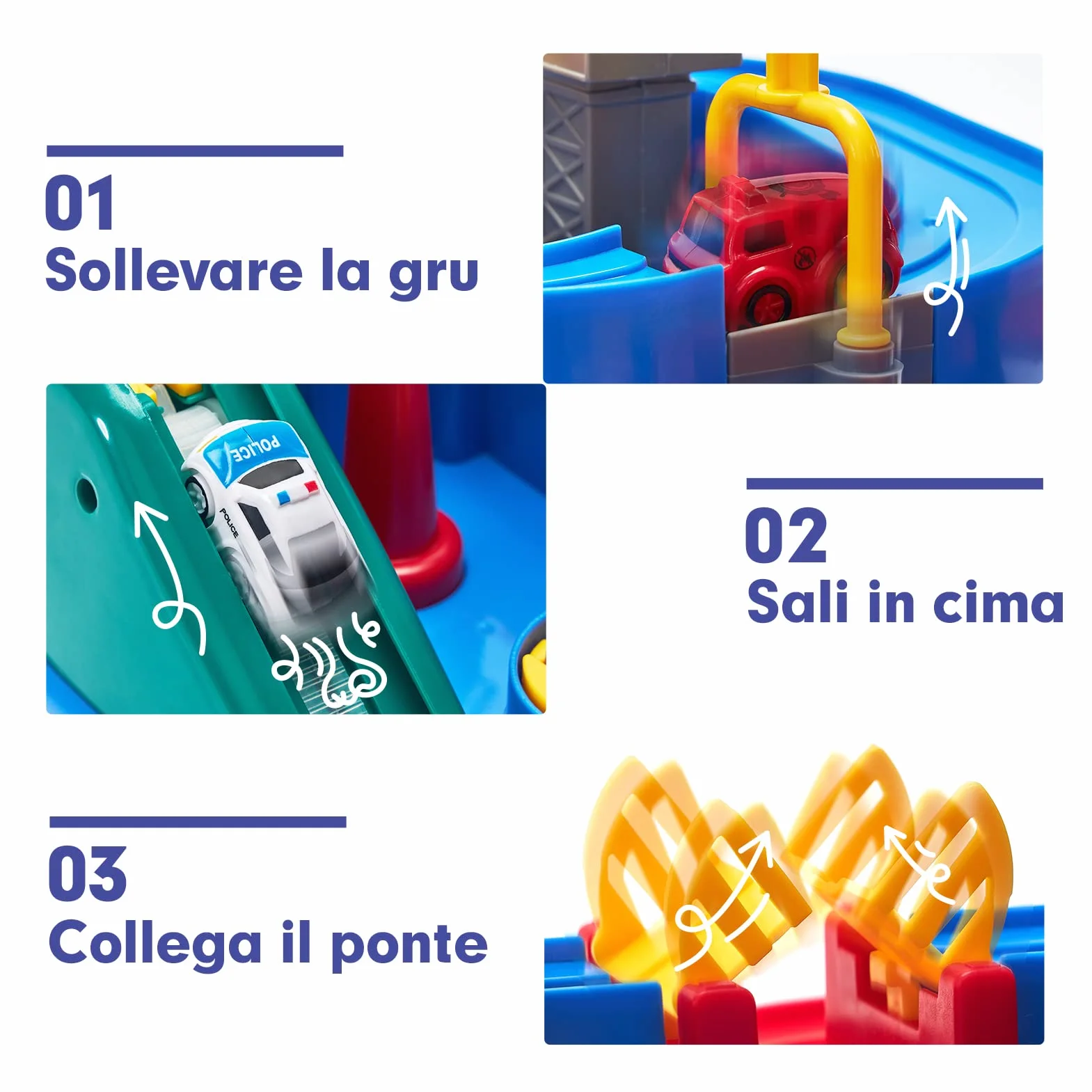 hahaland Pista Macchinine Giochi Bambini 2 3 4 anni - Set di Piste da Corsa Gioco di Avventura in Auto Macchinine per Bambino Regalo 2 3 4 5 6 anni Maschio