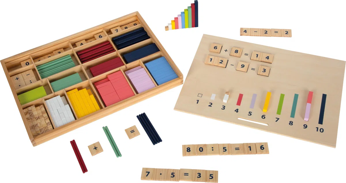 Small Foot Scatola didattica con regoli numeri educate in legno gioco matematico 12559