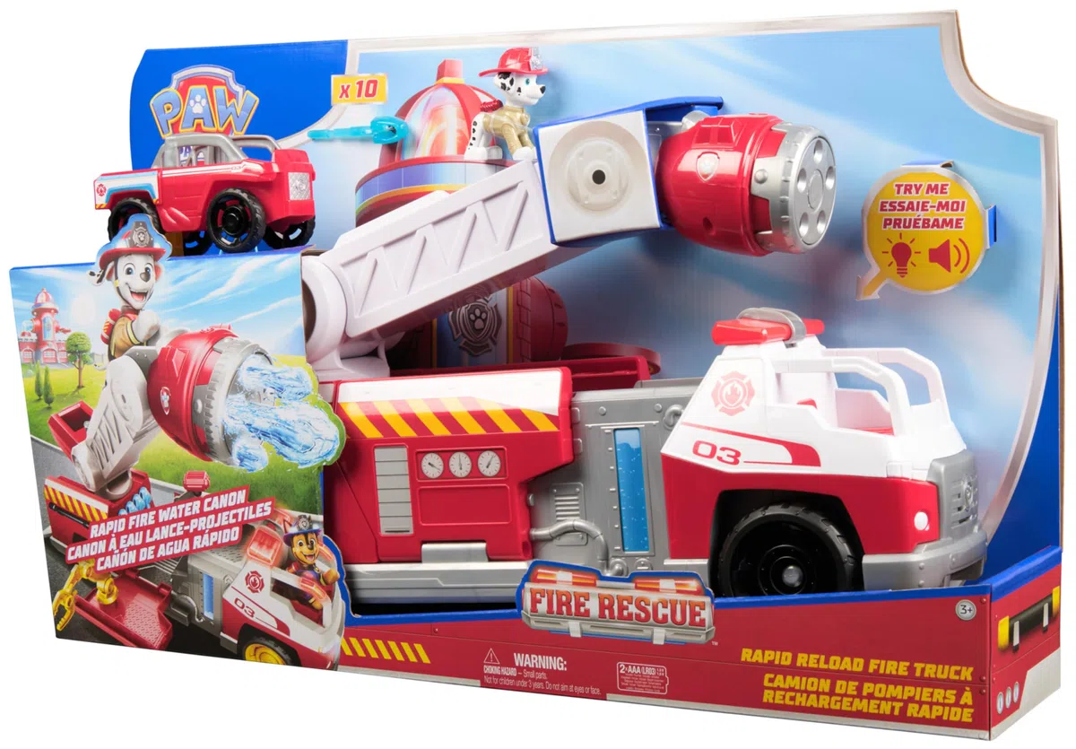 Paw Patrol Camion dei Pompieri Marshall Lanciatore Rapido Luci Suoni Giocattoli 3+ Anni