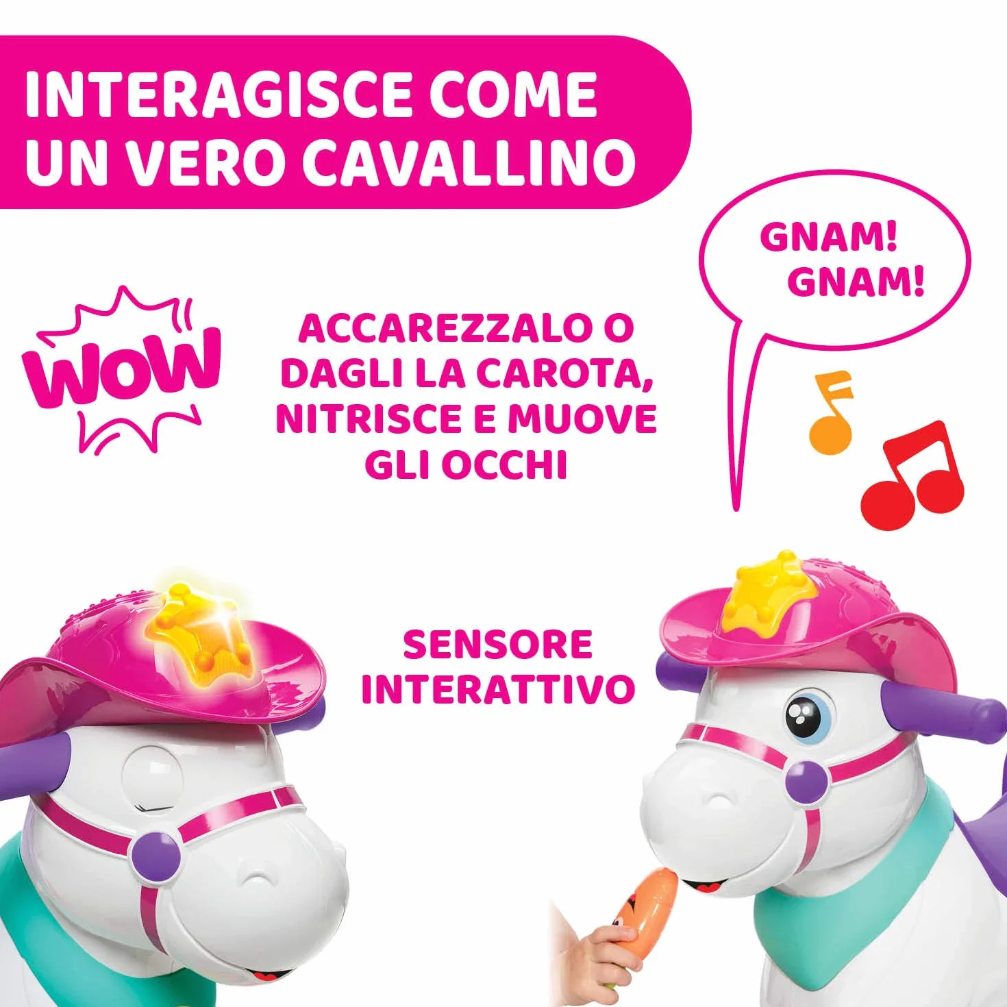 Chicco Miss Rodeo Cavallo a Dondolo, Gioco Interattivo Cavalcabile, Adatto da 1 Anno