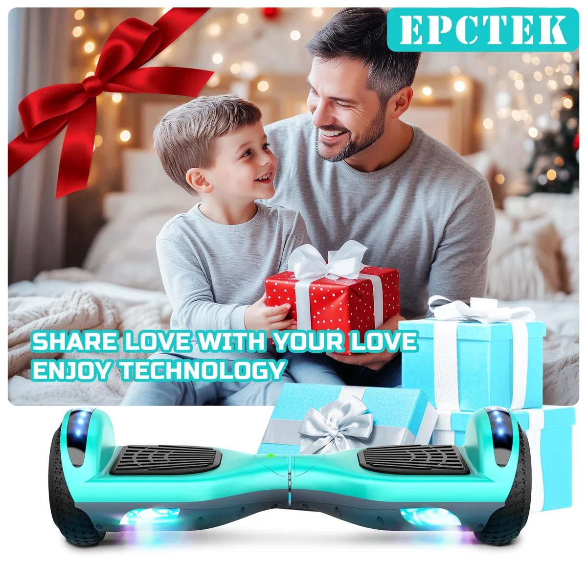 Hoverboard elettrico autobilanciato 6,5 pollici Bluetooth per bambini